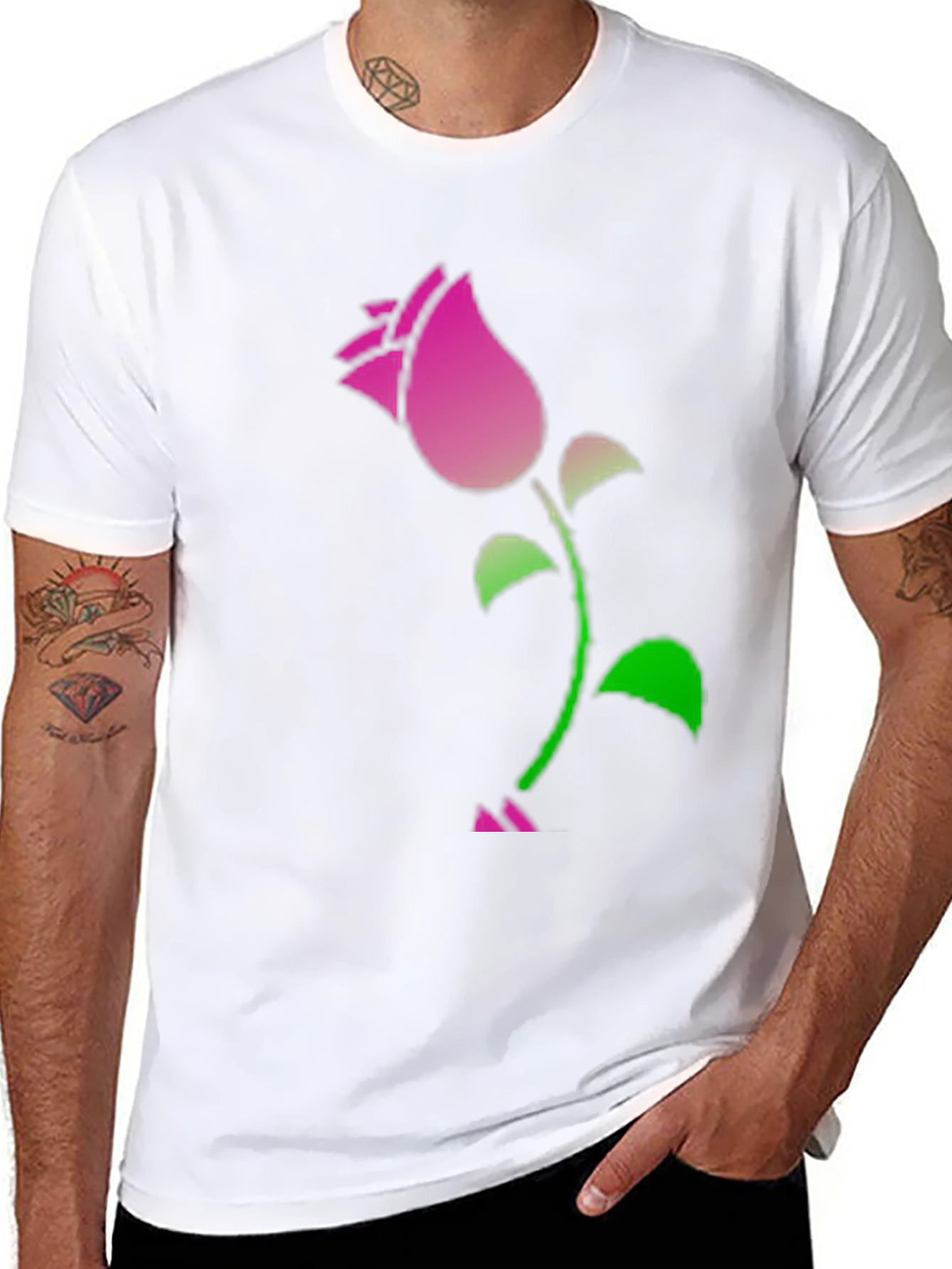 Rose Graphic T-Shirt - Casual Style
