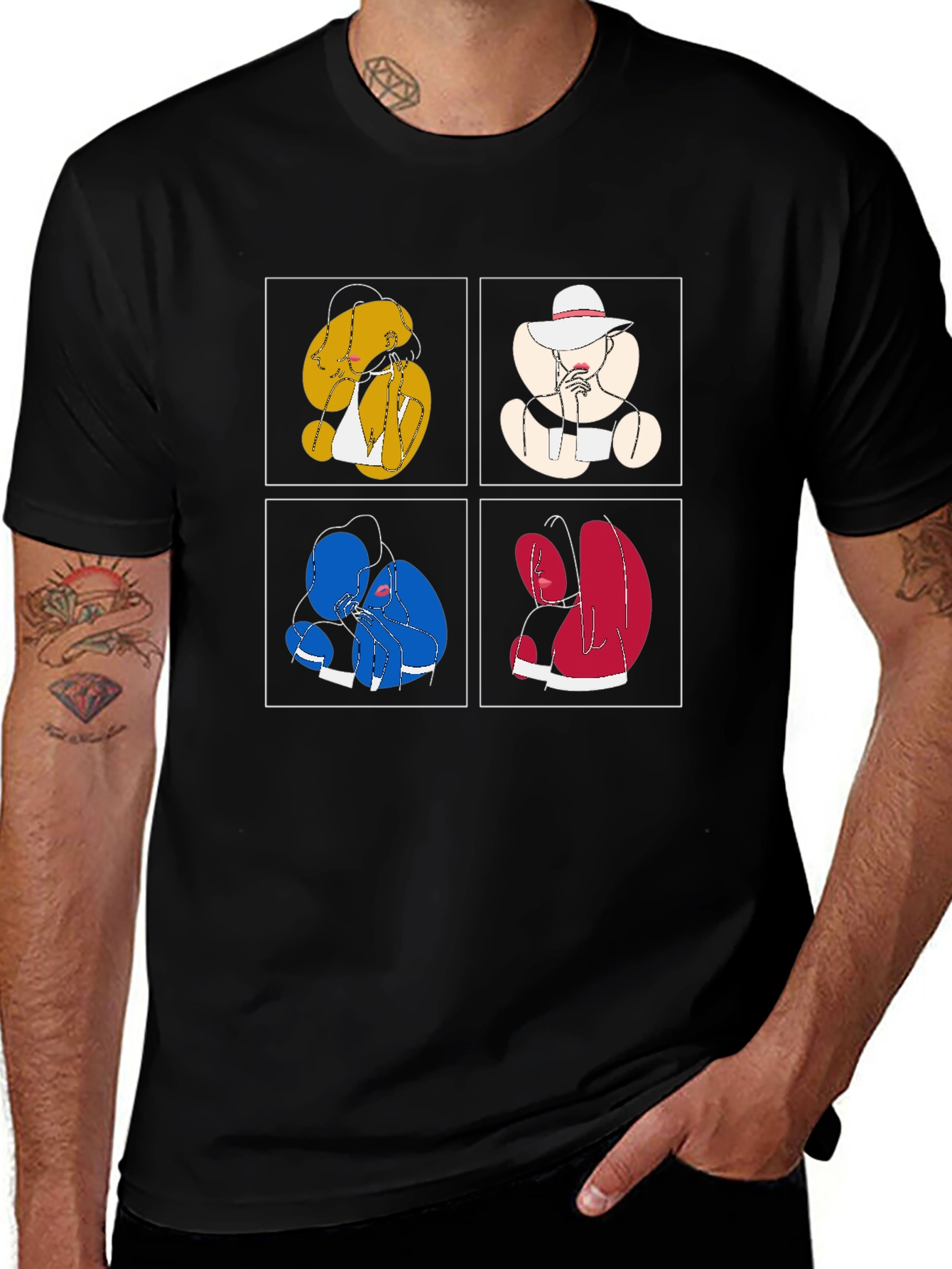 Abstract Boxer T-Shirt - Colorful Graphic Tee