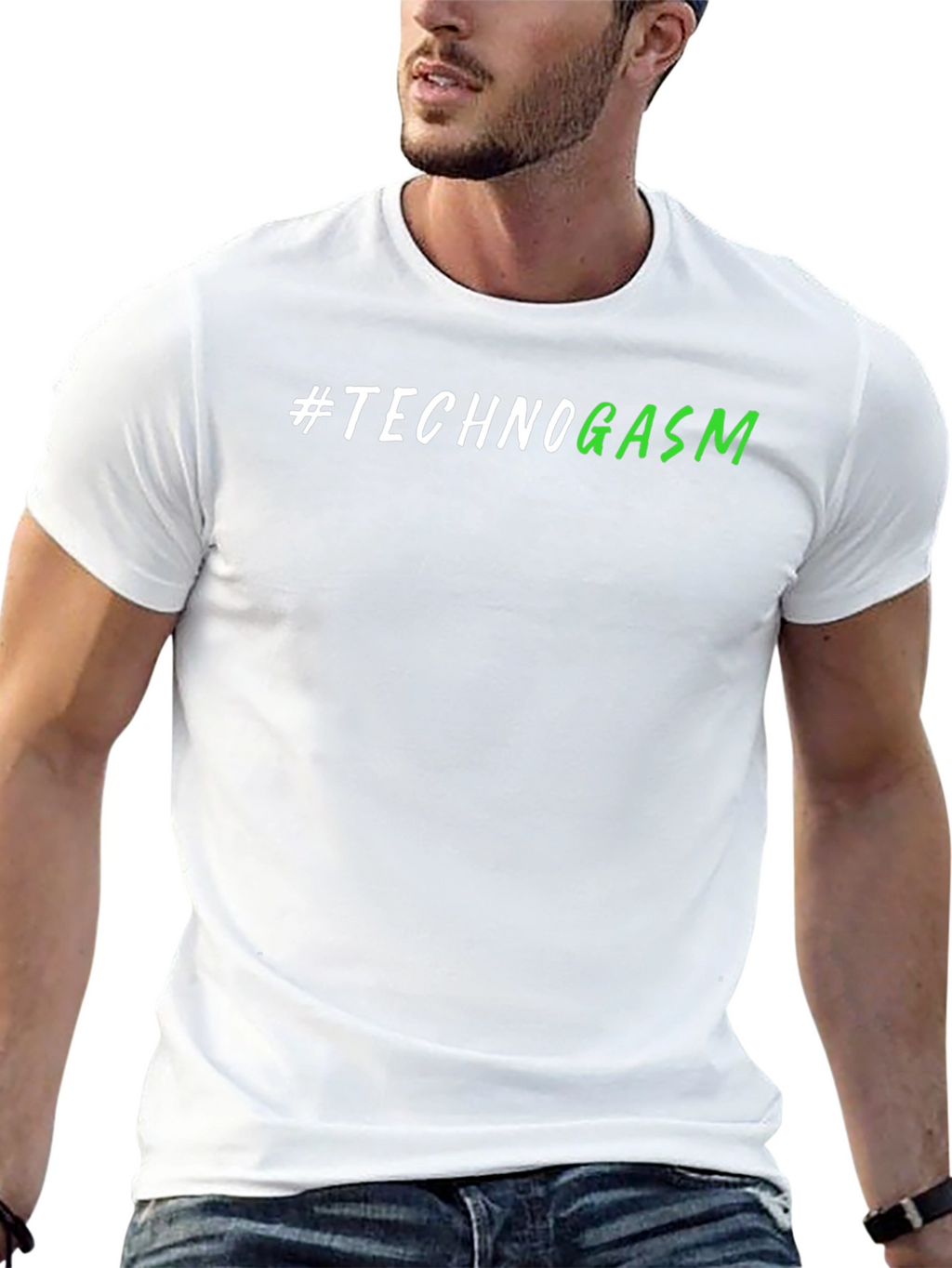 Technogasm Black T-Shirt - Modern Design