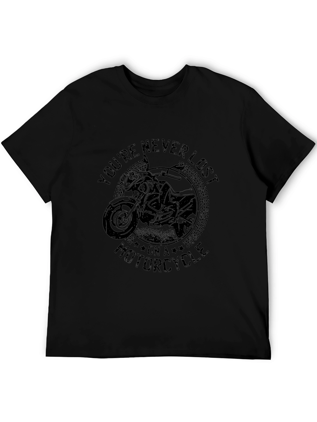 Motorcycle Graphic T-Shirt - Youre Never Lost