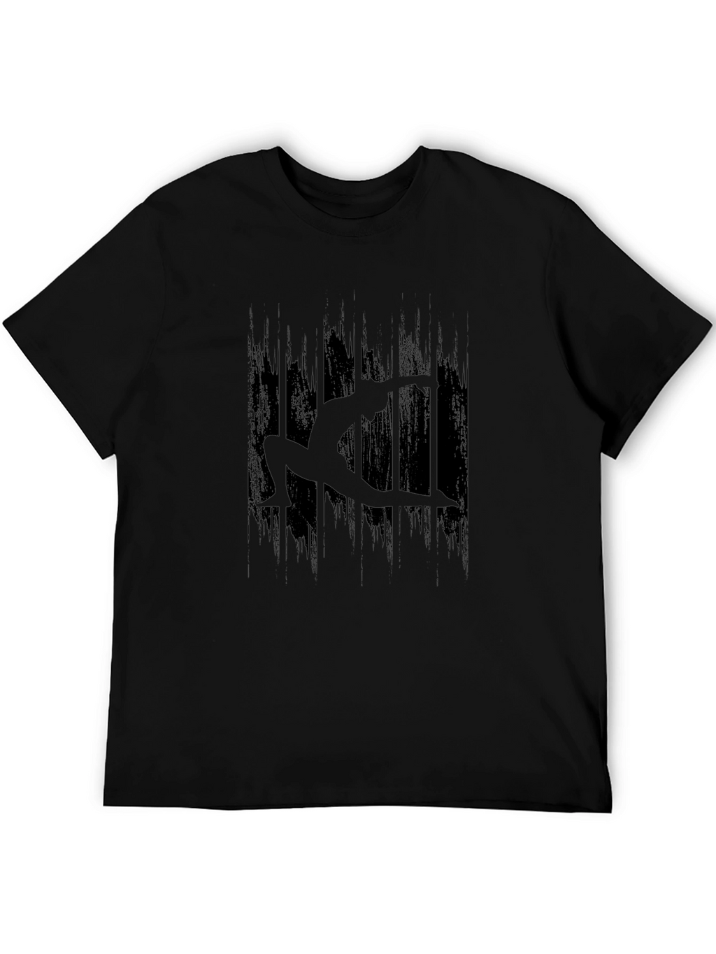 Yoga Silhouette Graphic Black T-Shirt