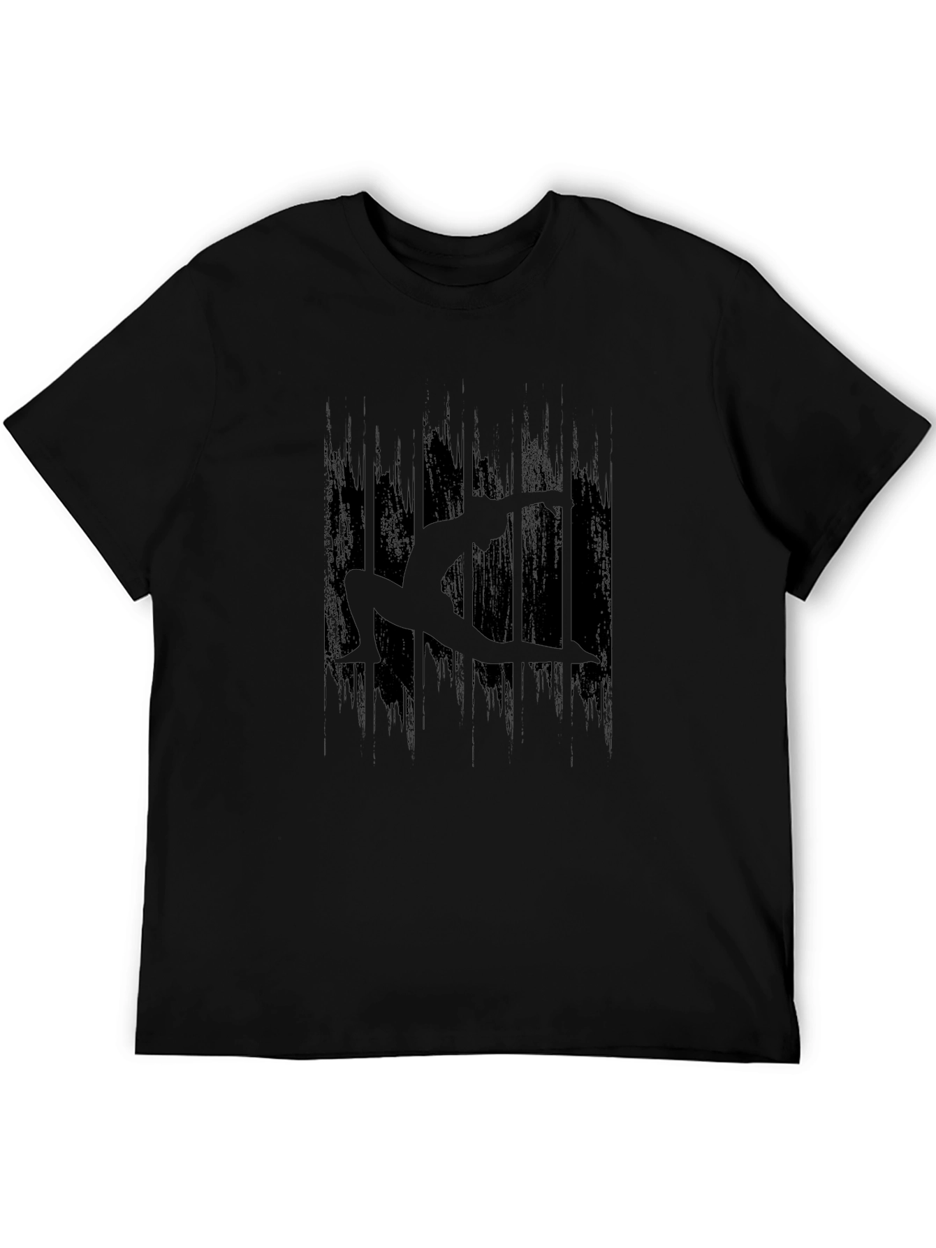 Yoga Silhouette Graphic Black T-Shirt
