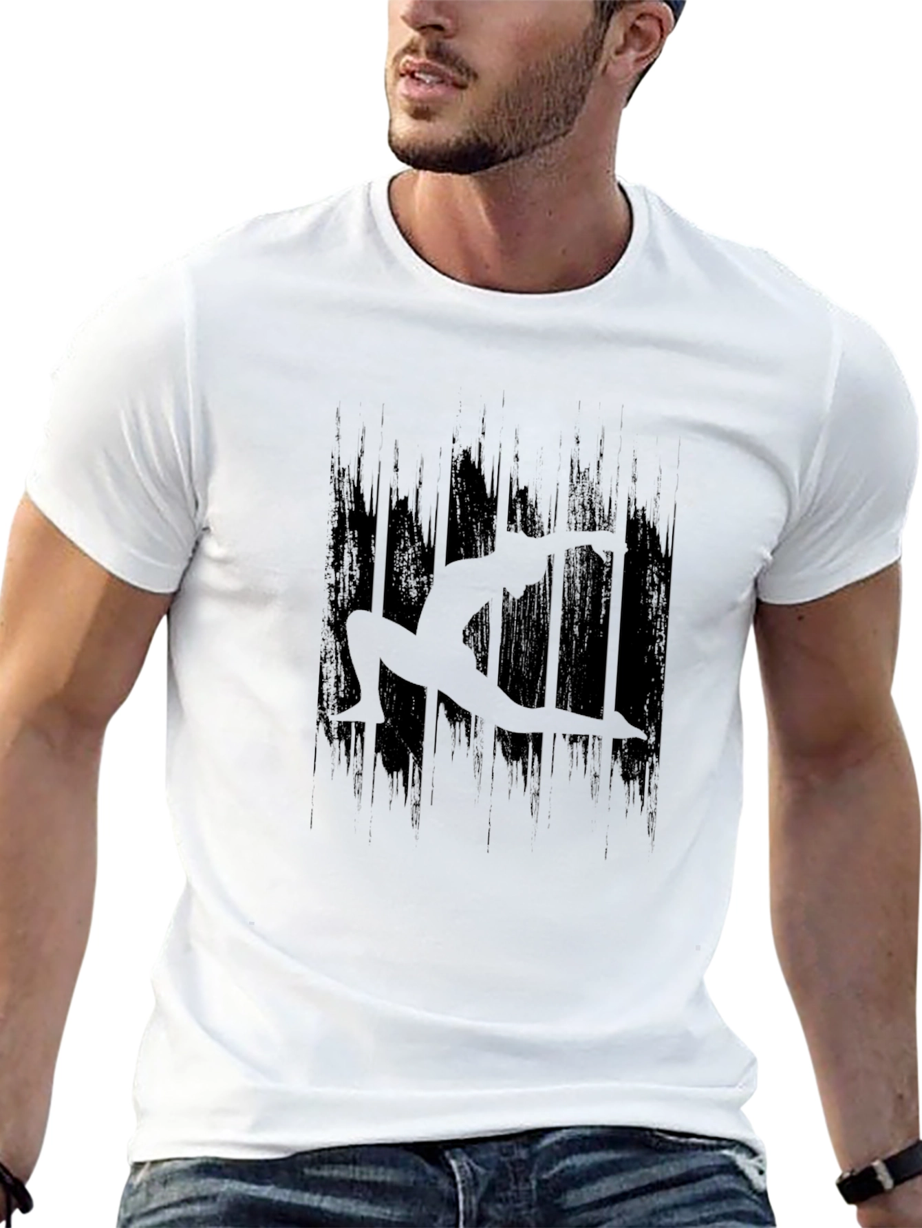 Yoga Silhouette Graphic Black T-Shirt
