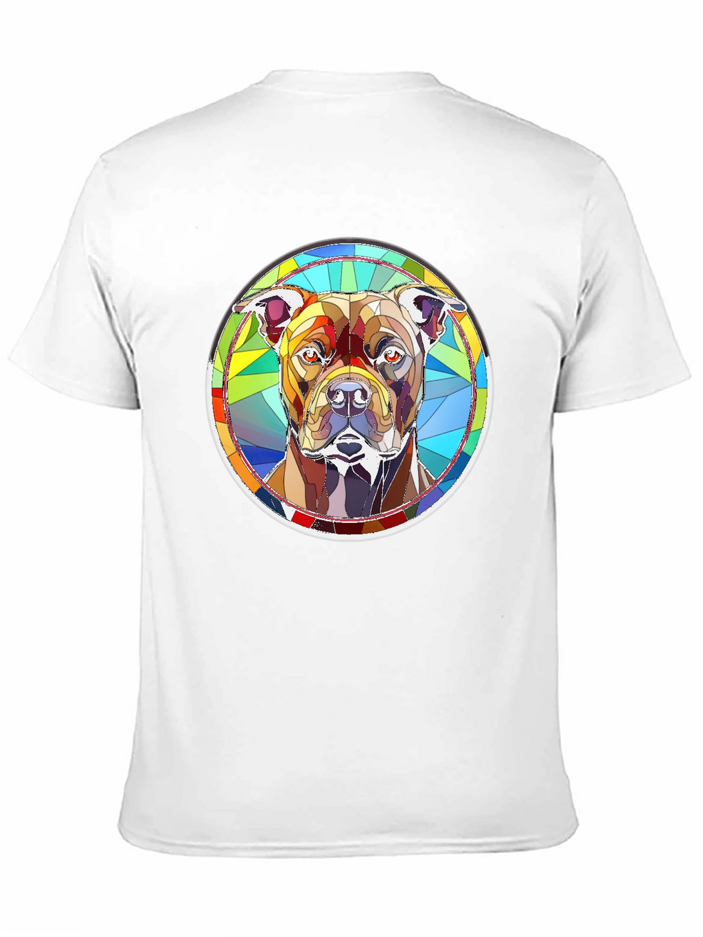 Stained Glass Dog Graphic T-Shirt