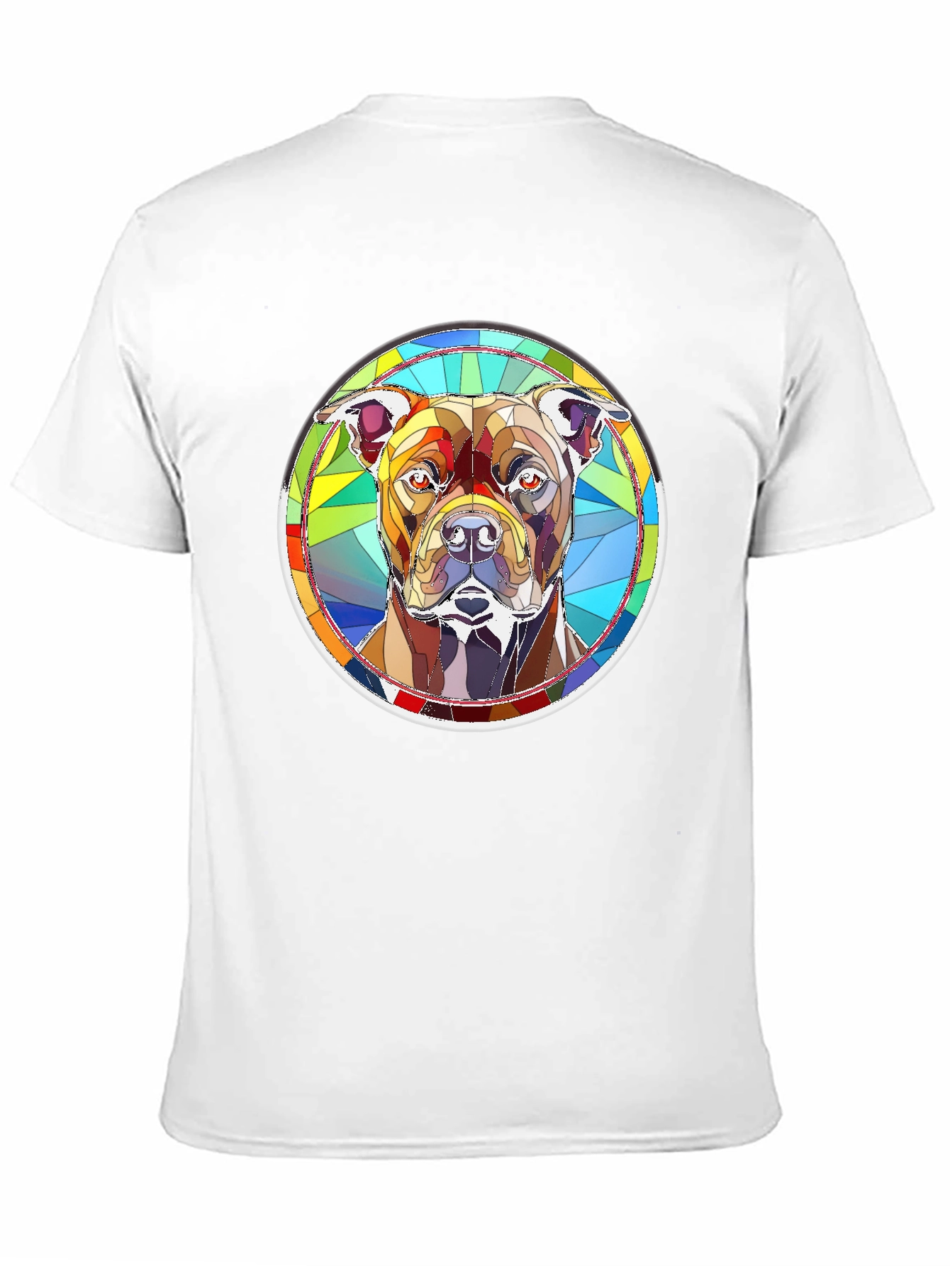 Stained Glass Dog Graphic T-Shirt