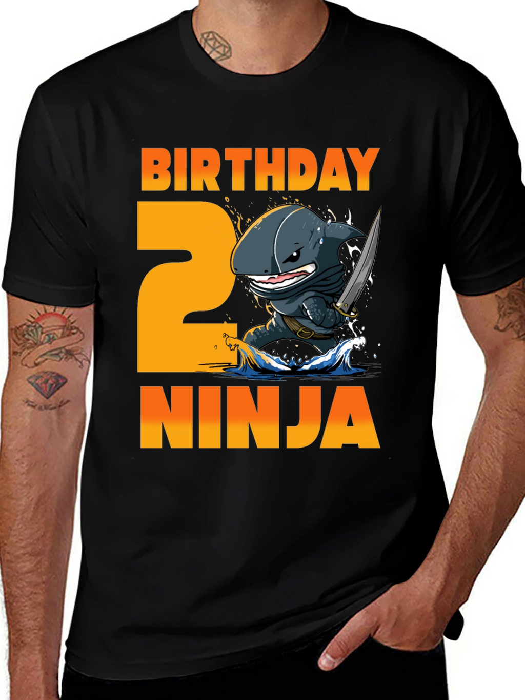 Birthday Ninja 2nd Birthday Shark T-Shirt