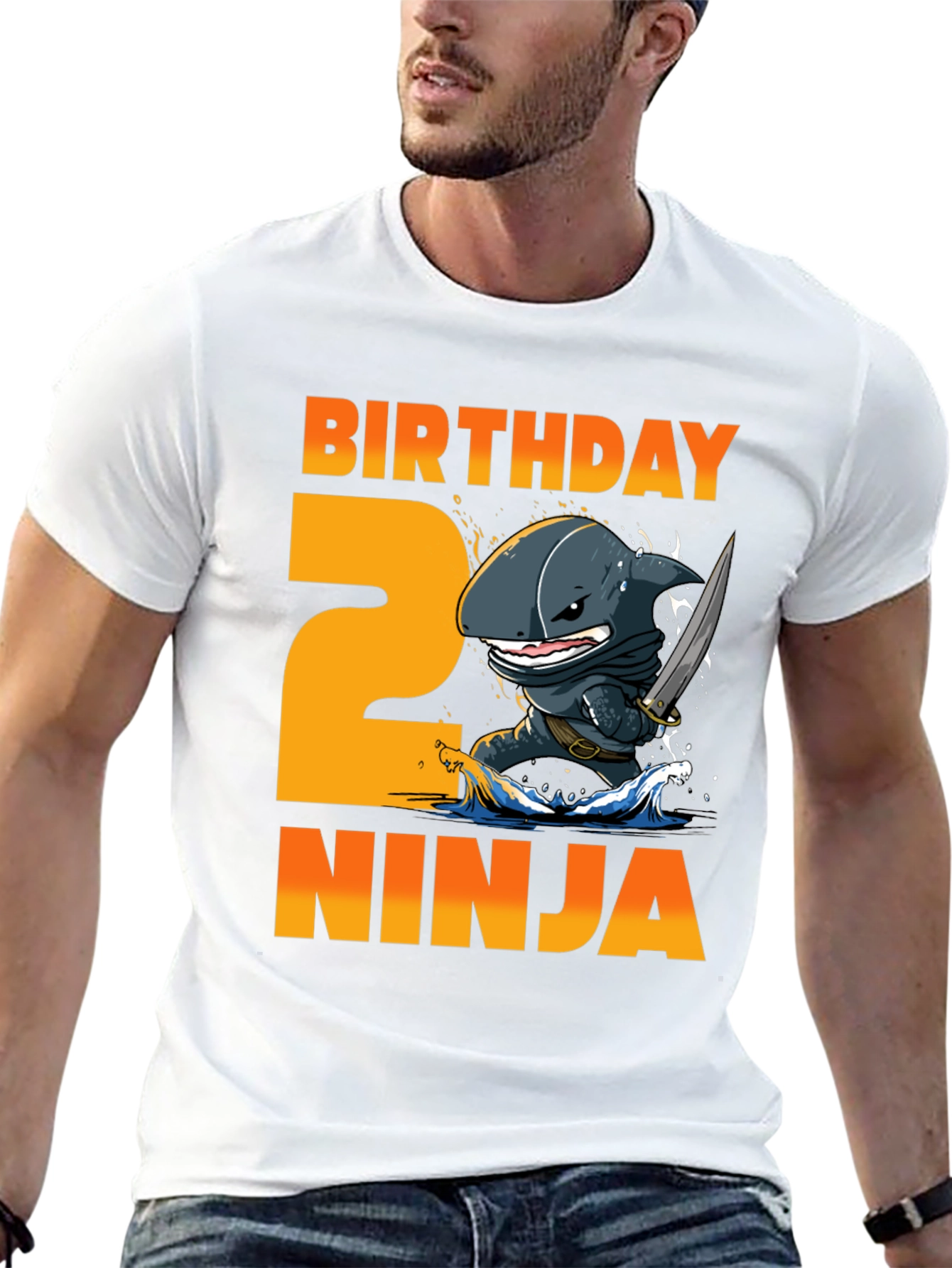 Birthday Ninja 2nd Birthday Shark T-Shirt