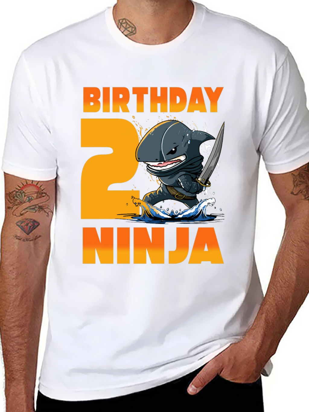 Birthday Ninja 2nd Birthday Shark T-Shirt