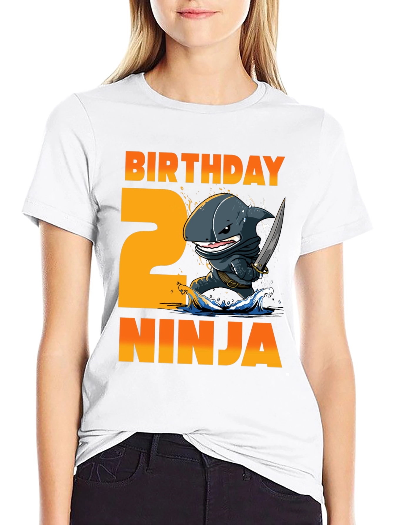 Birthday Ninja 2nd Birthday Shark T-Shirt