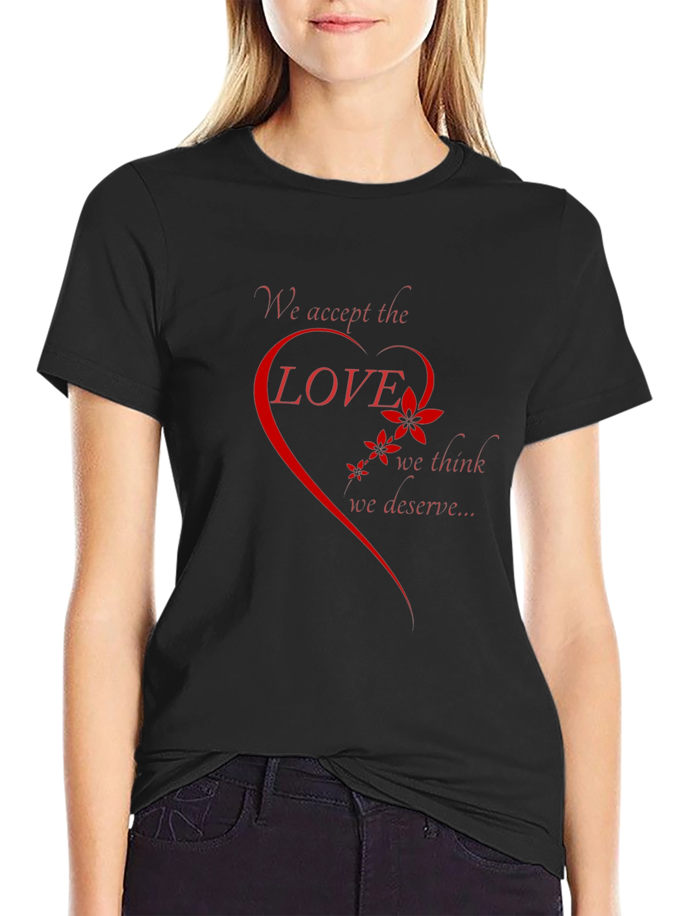 Love Deserve Graphic Tee - Black Short Sleeve