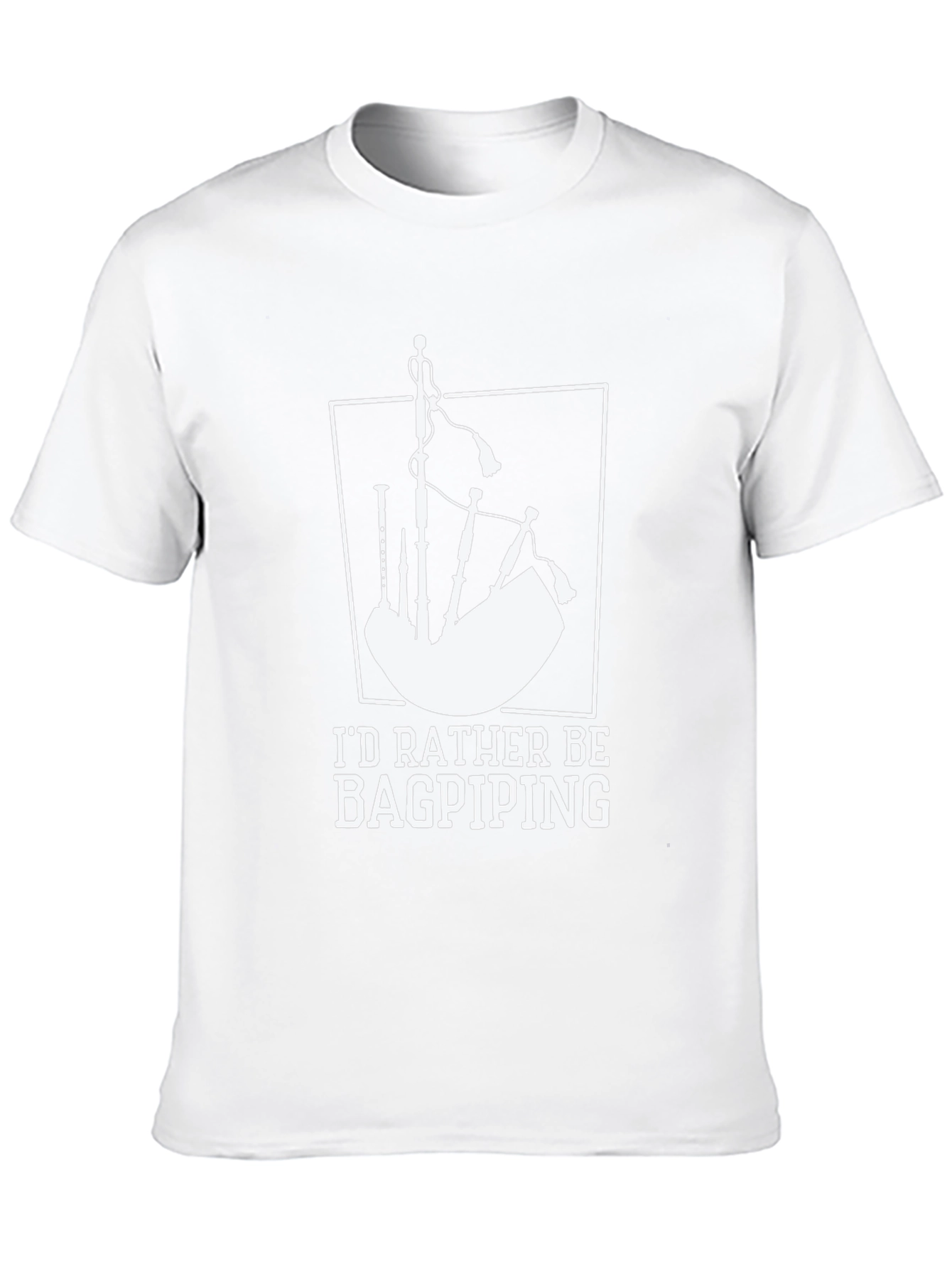Bagpiping Graphic Tee - Black Cotton T-Shirt