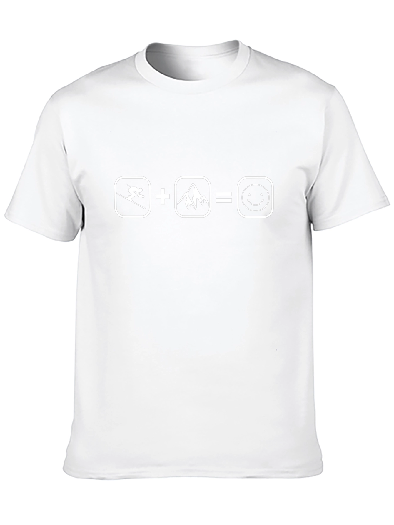 Ski Mountain Happy Face T-Shirt