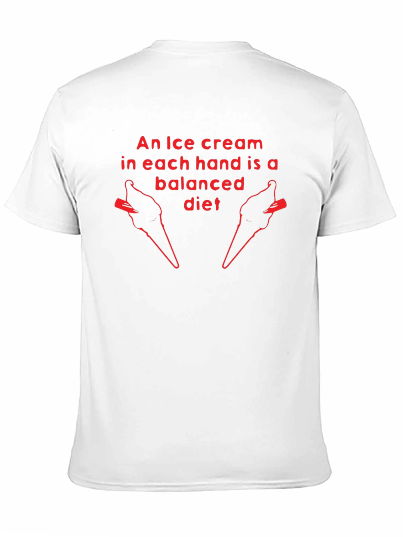 Ice Cream Balanced Diet Graphic T-Shirt