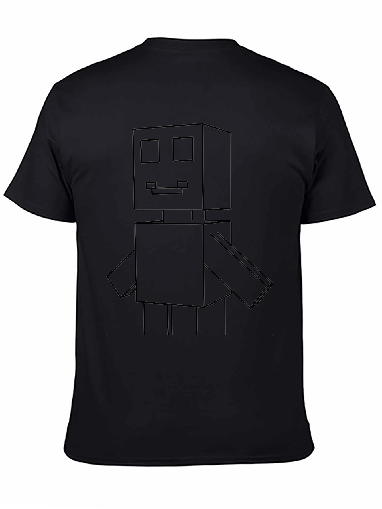 Geometric Robot Graphic Tee - Unique Design