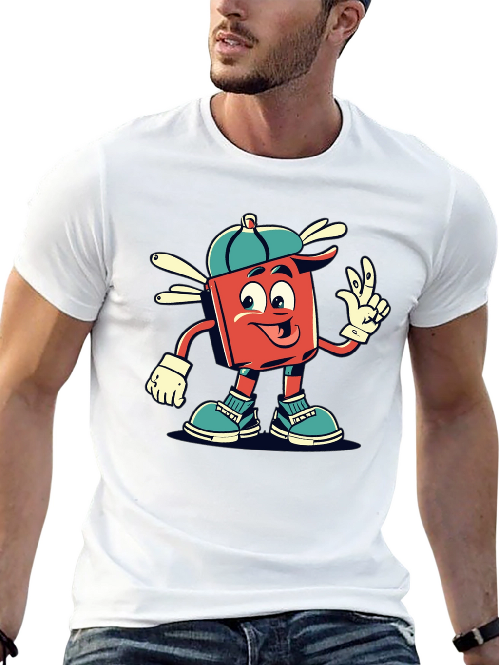 Retro Cartoon Graphic Tee - Cool Character Design