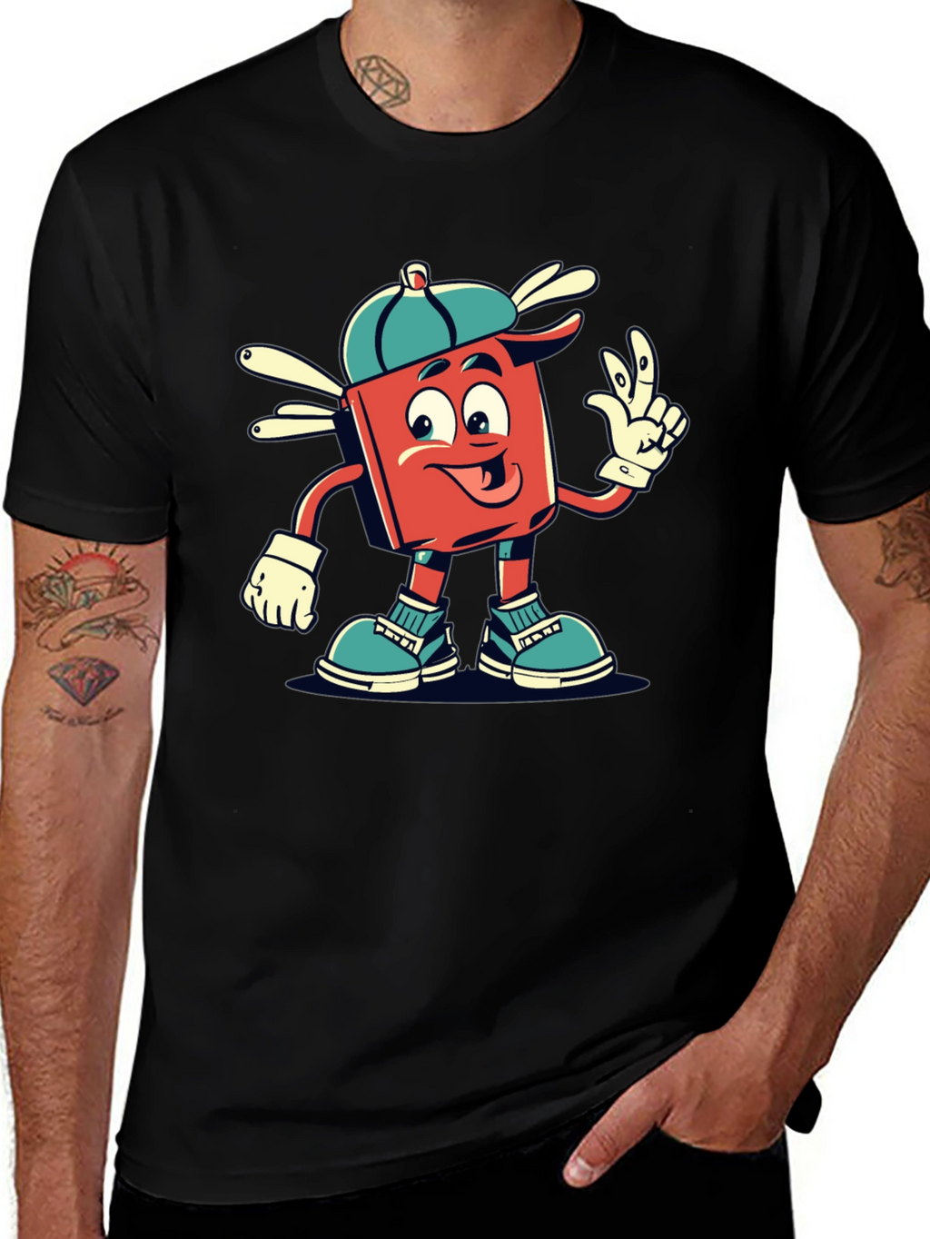 Retro Cartoon Graphic Tee - Cool Character Design