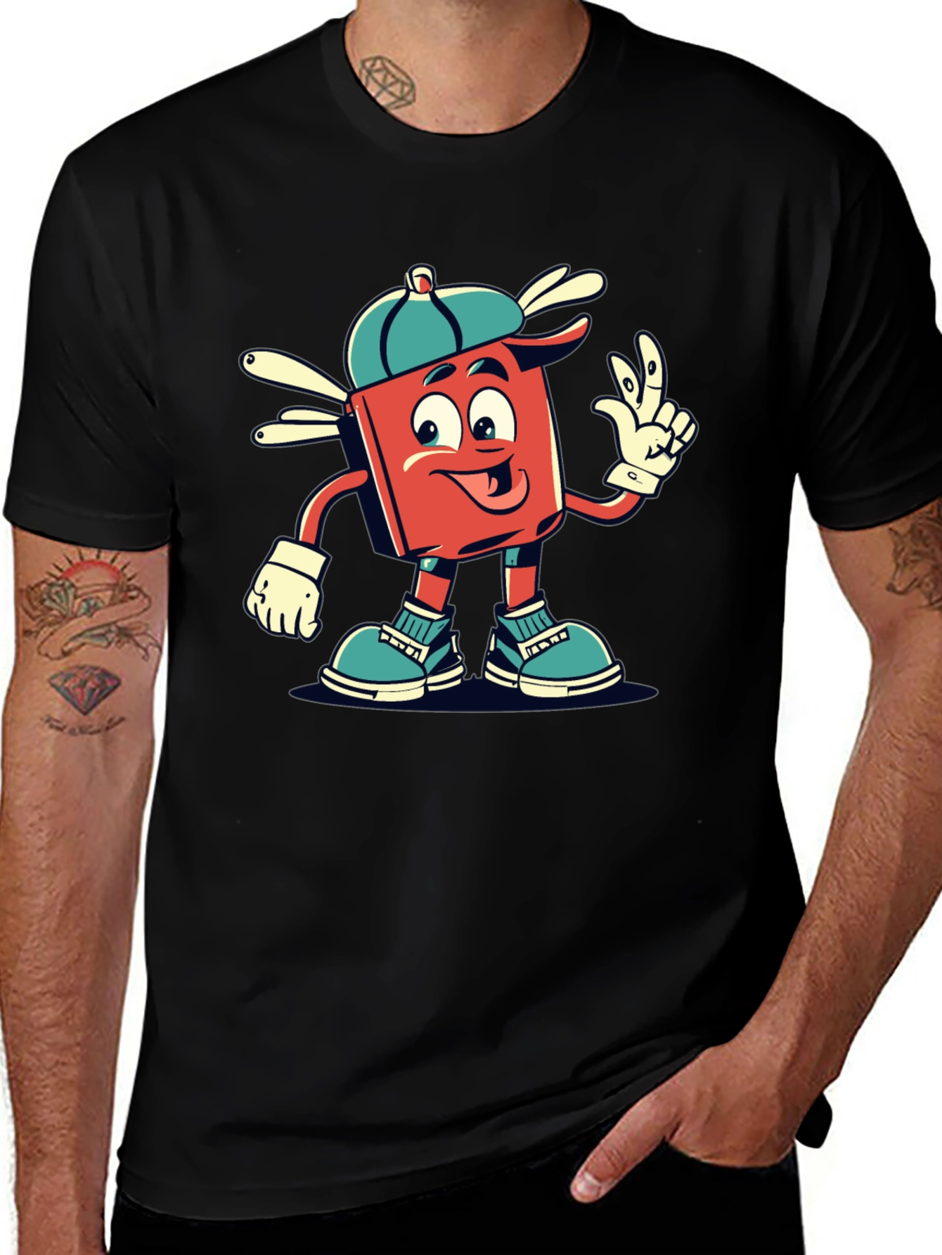 Retro Cartoon Graphic Tee - Cool Character Design