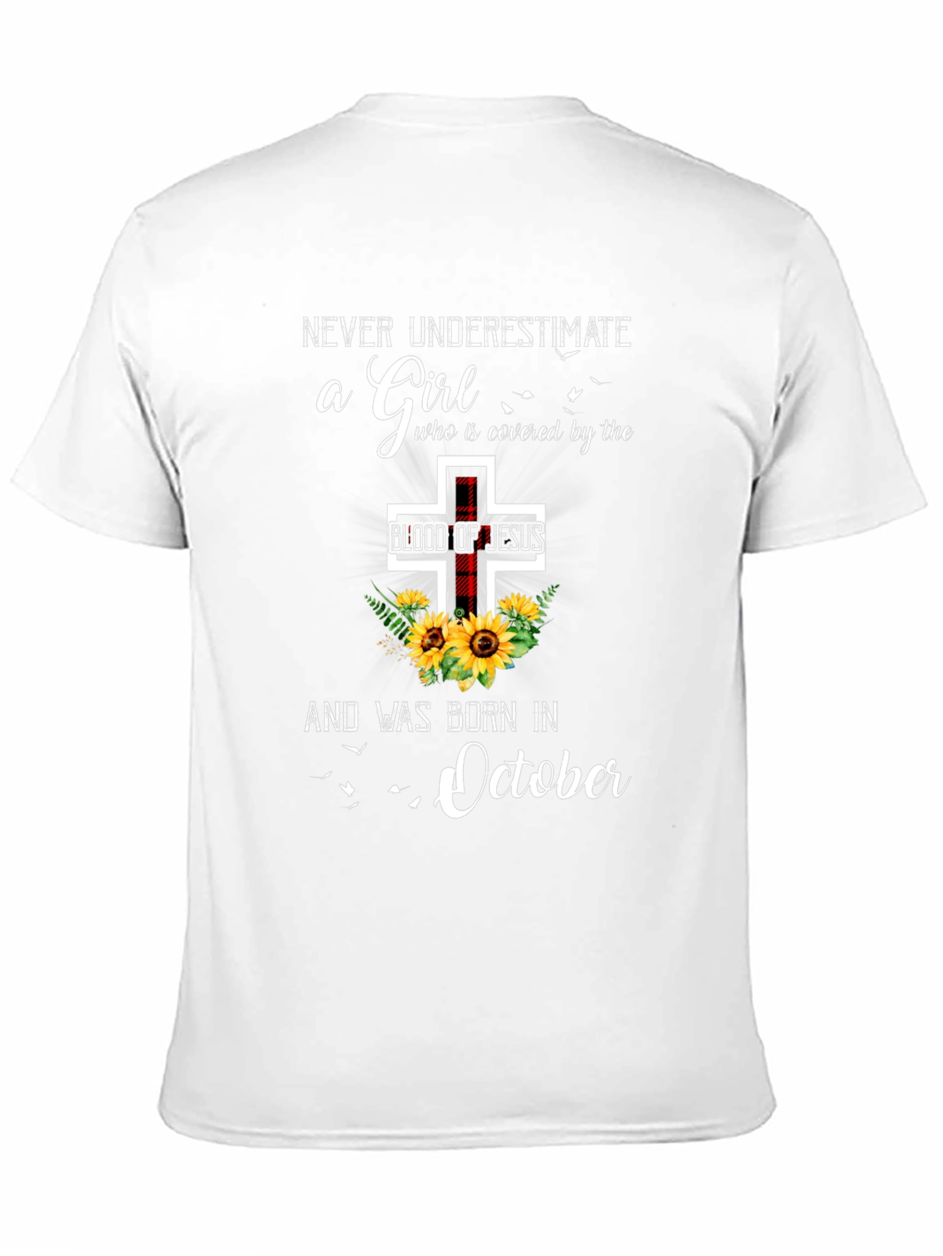 Never Underestimate a Girl Born in October T-Shirt
