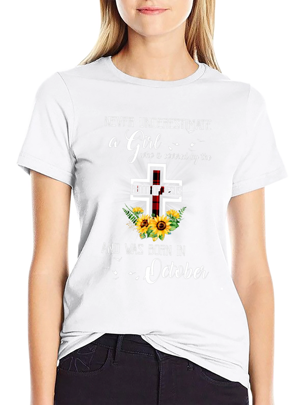 Never Underestimate a Girl Born in October T-Shirt