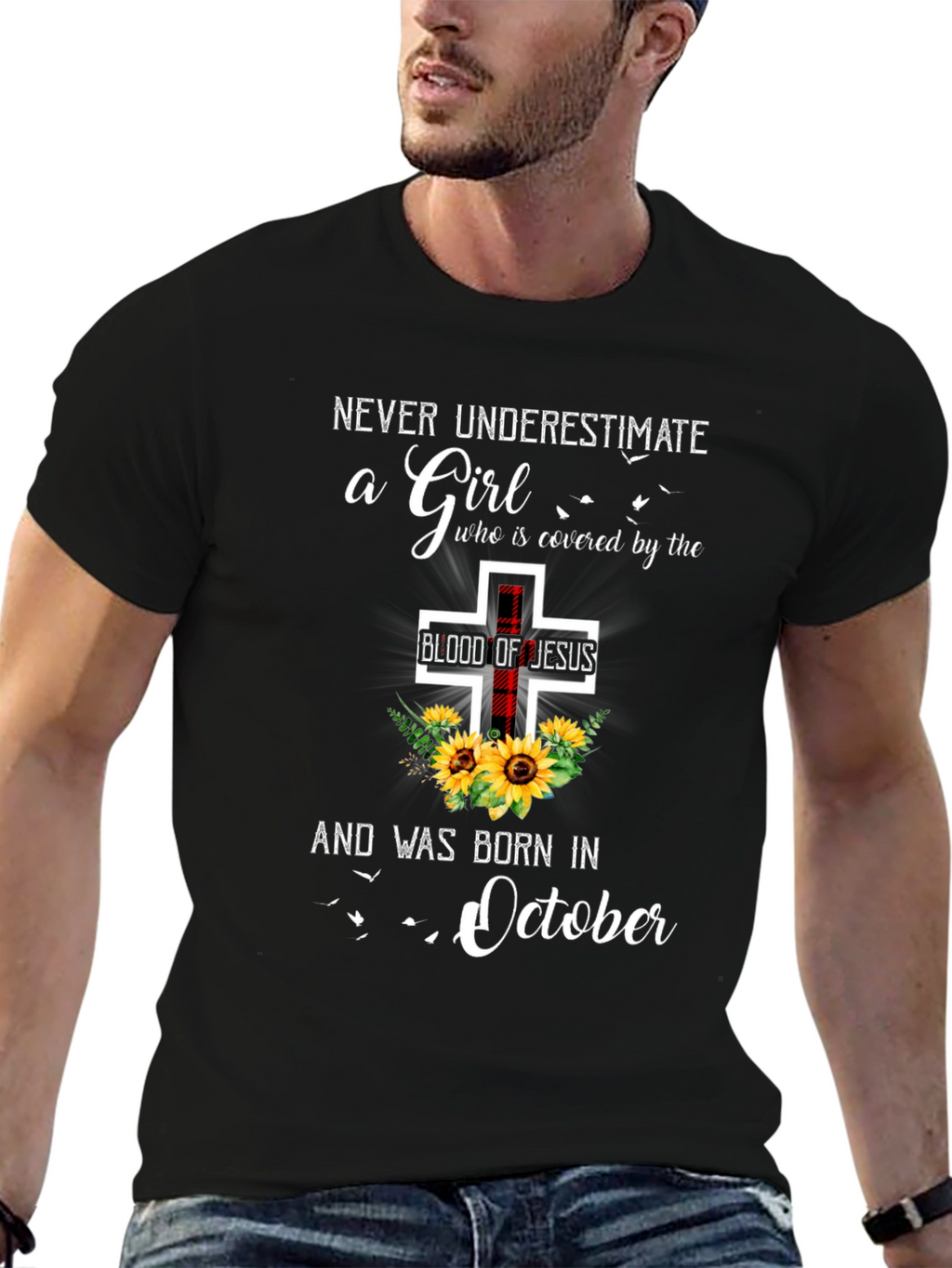 Never Underestimate a Girl Born in October T-Shirt