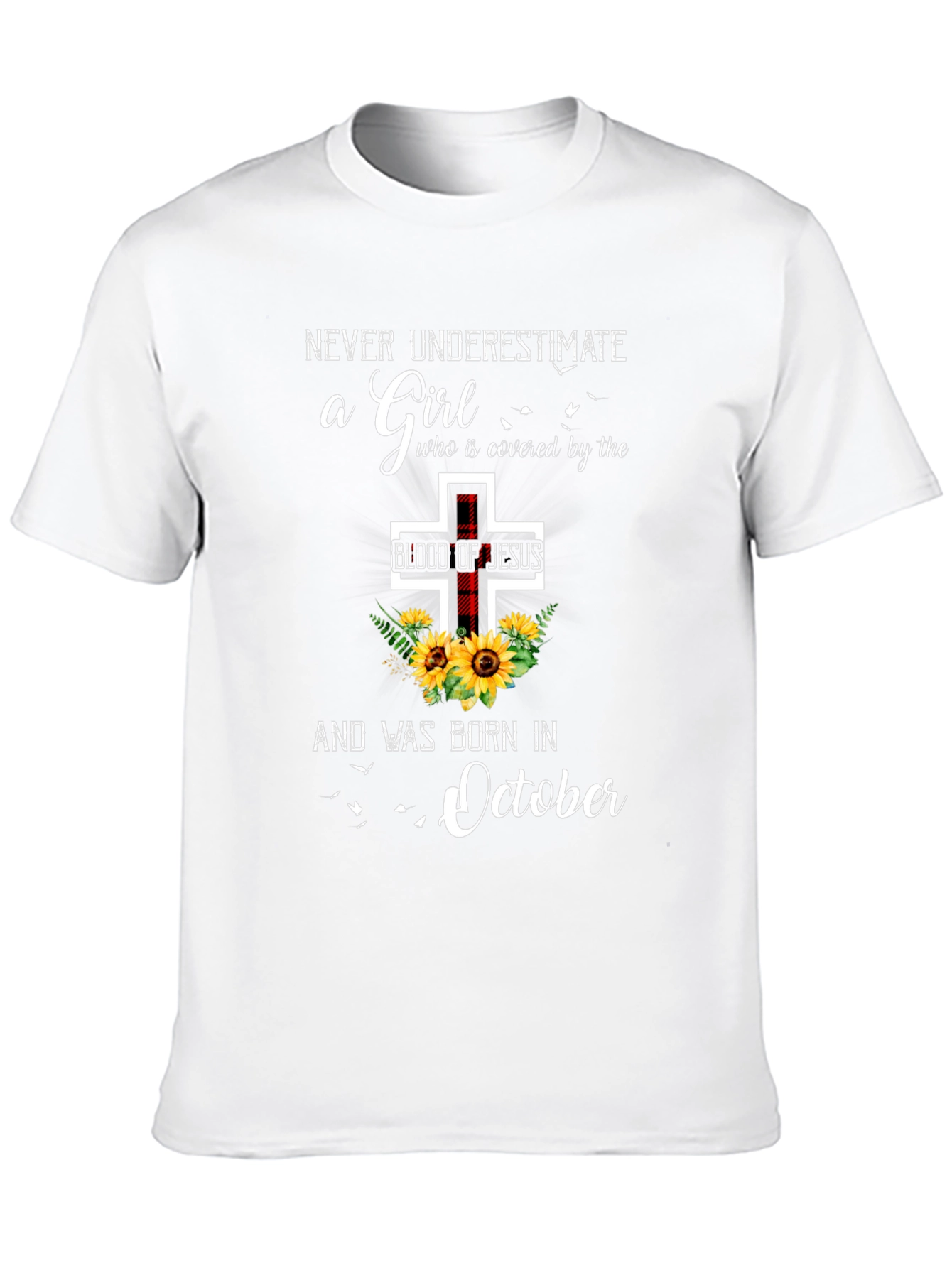 Never Underestimate a Girl Born in October T-Shirt