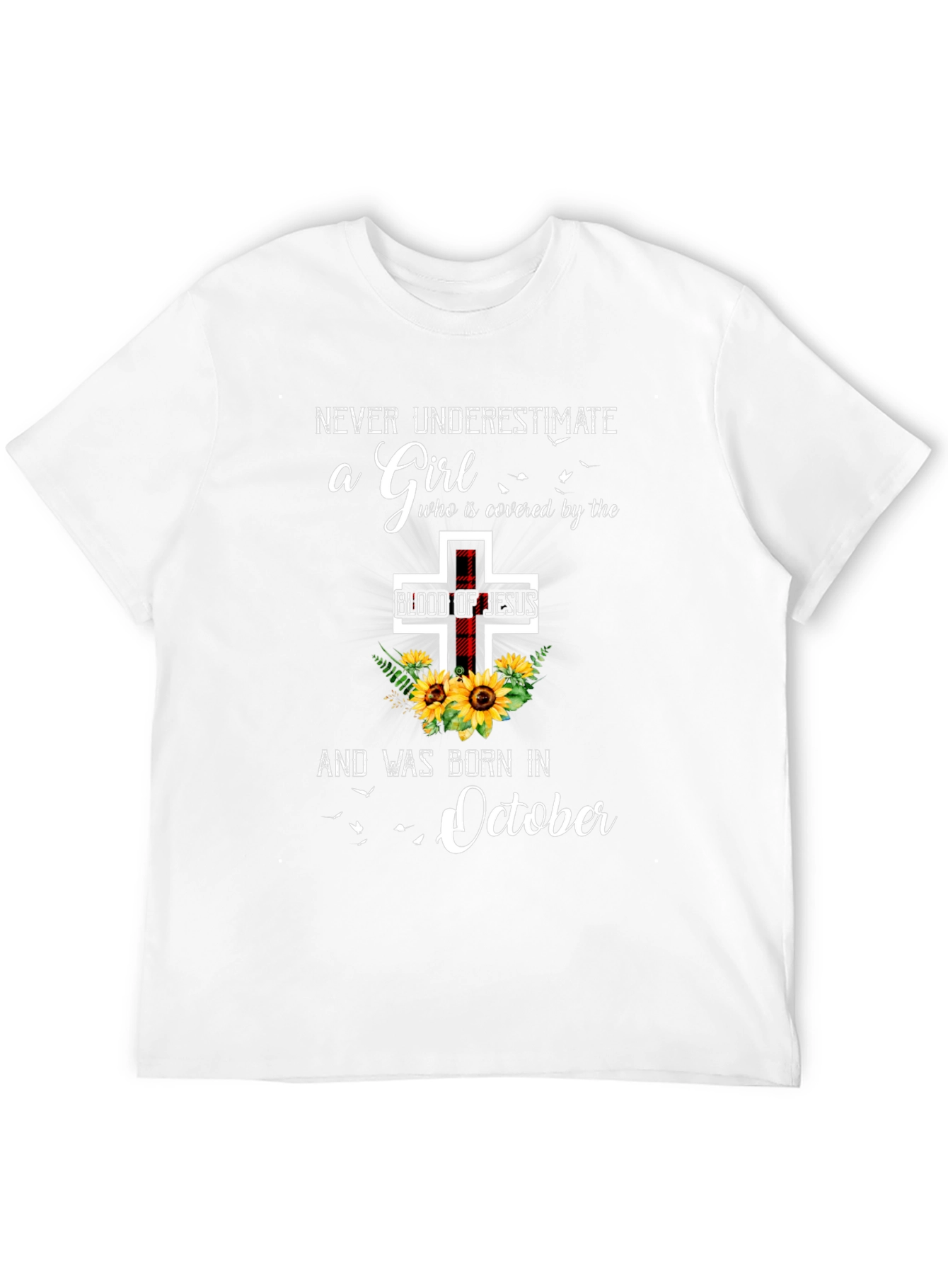 Never Underestimate a Girl Born in October T-Shirt