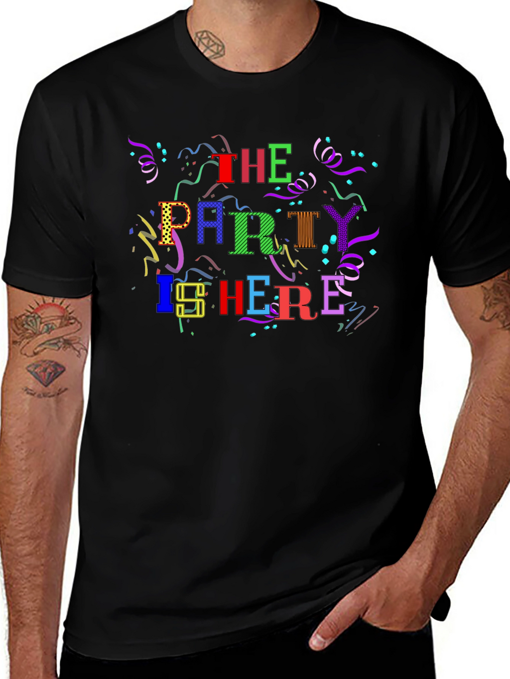Party Here T-Shirt - Fun Celebration Design!