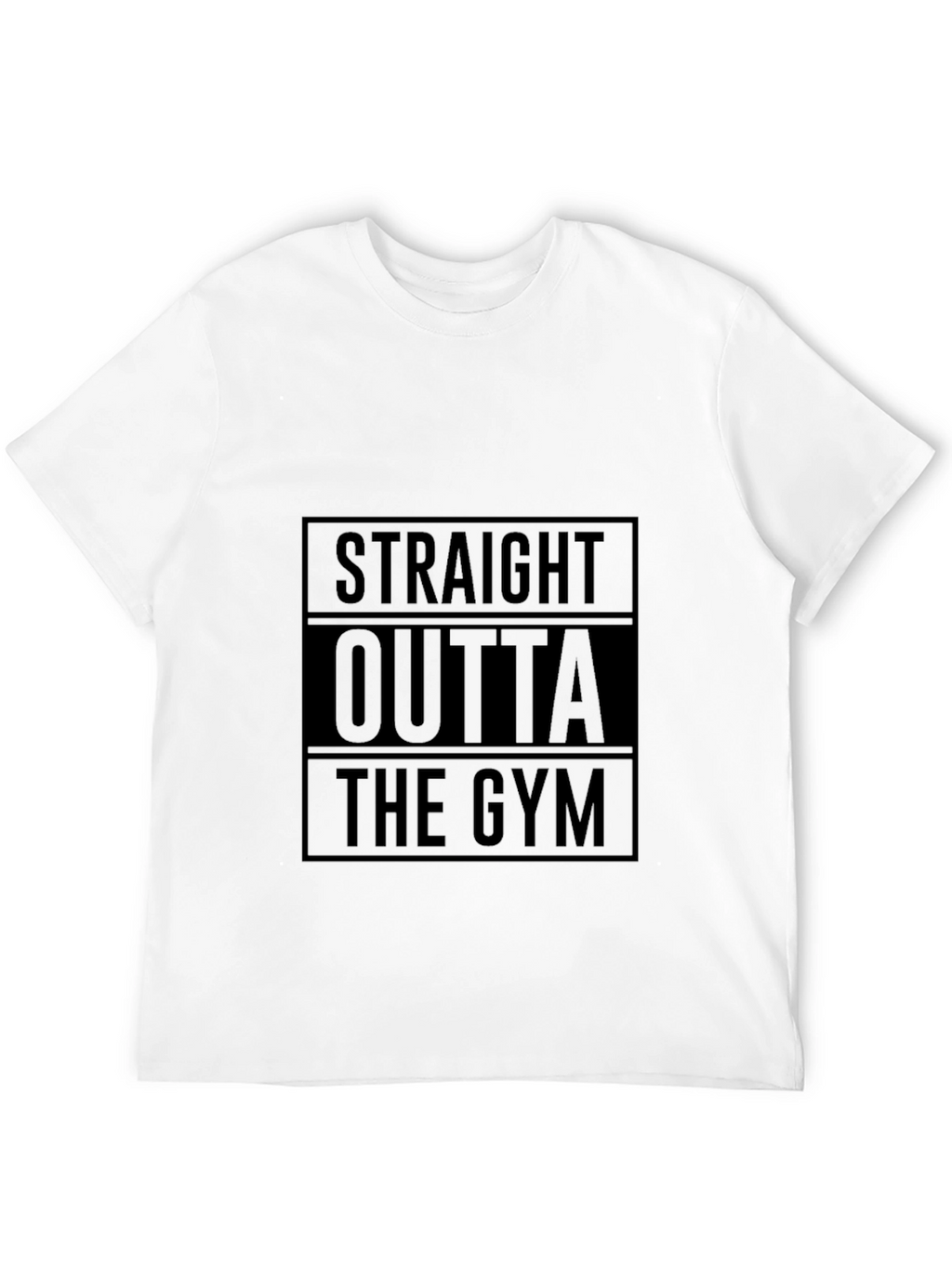 Straight Outta The Gym Black Graphic T-Shirt