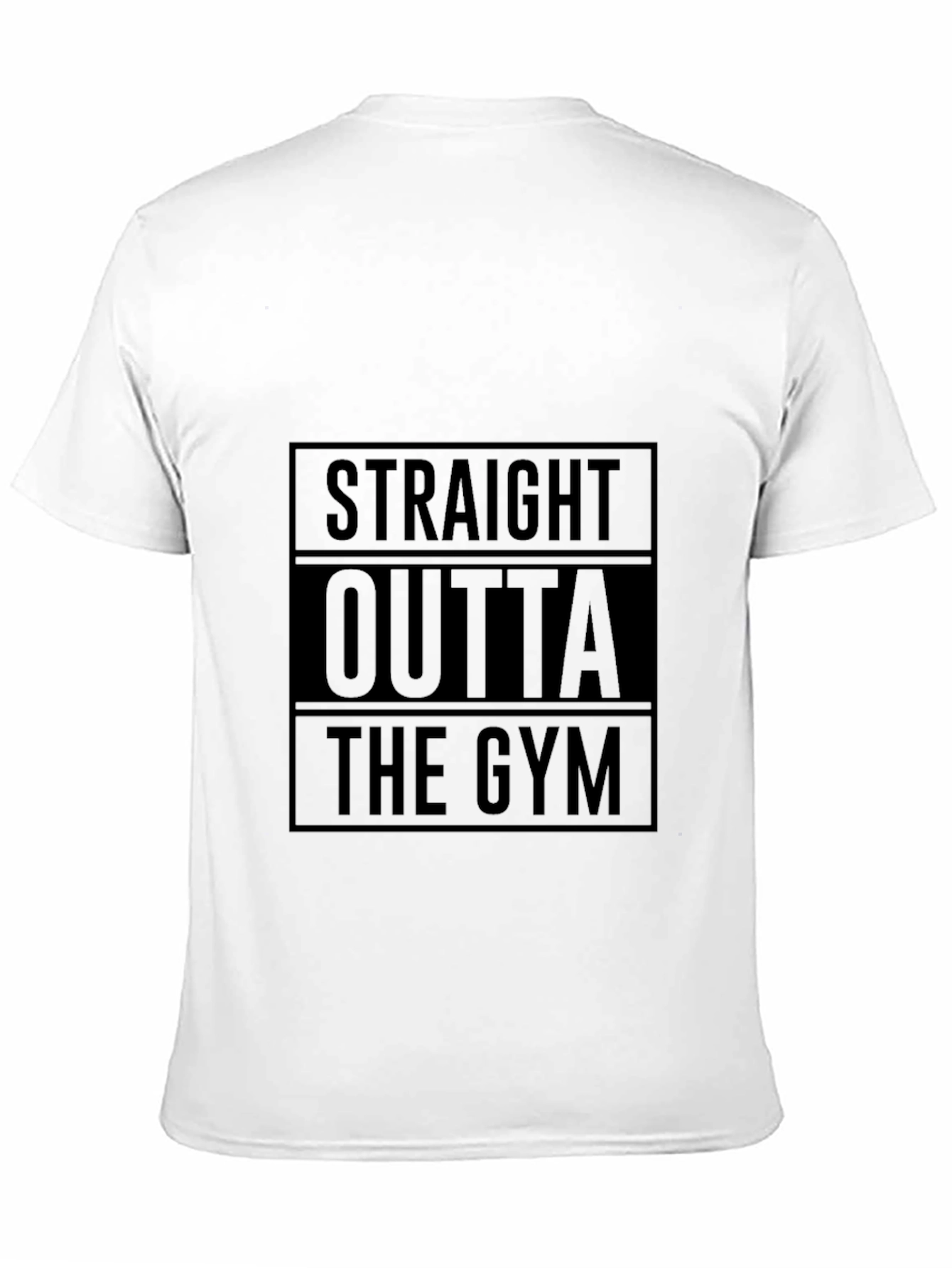 Straight Outta The Gym Black Graphic T-Shirt