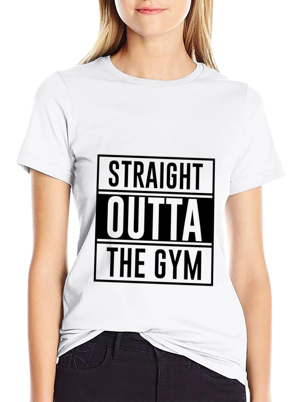 Straight Outta The Gym Black Graphic T-Shirt
