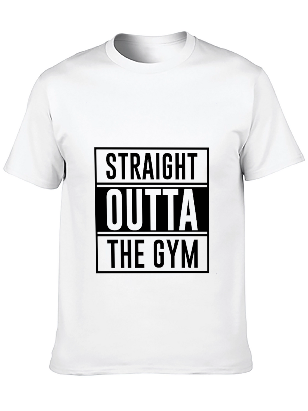 Straight Outta The Gym Black Graphic T-Shirt