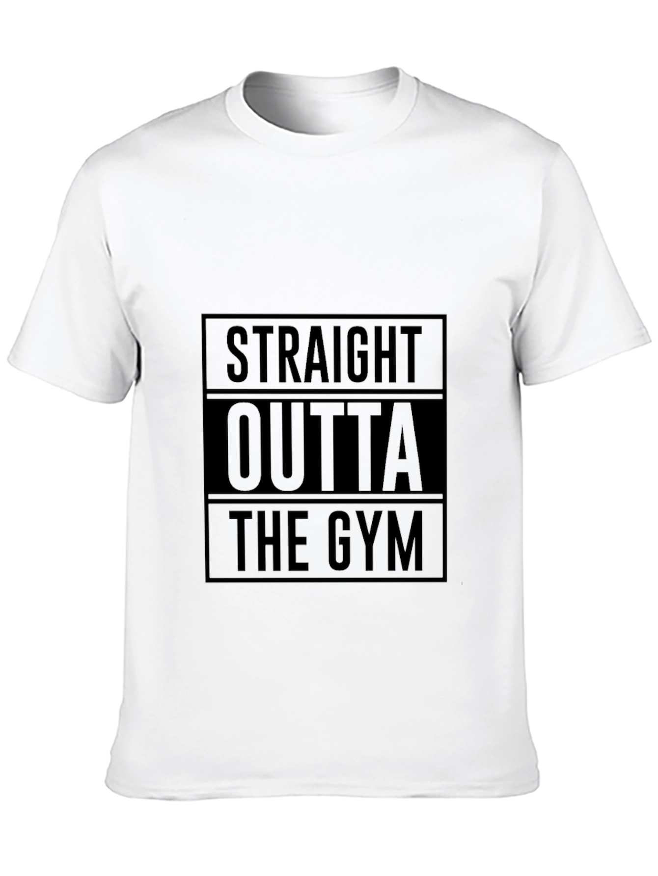 Straight Outta The Gym Black Graphic T-Shirt