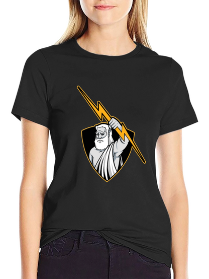 Zeus Lightning Bolt Graphic Black Tee