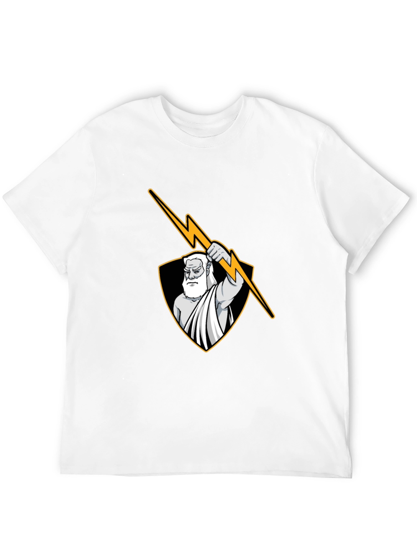 Zeus Lightning Bolt Graphic Black Tee