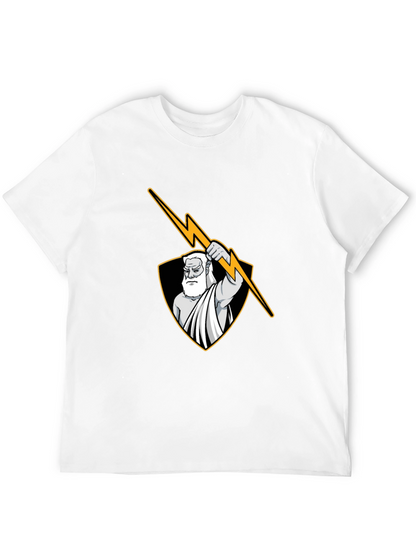 Zeus Lightning Bolt Graphic Black Tee