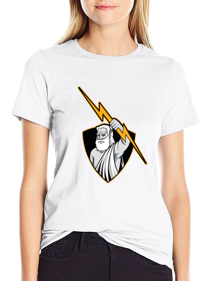 Zeus Lightning Bolt Graphic Black Tee
