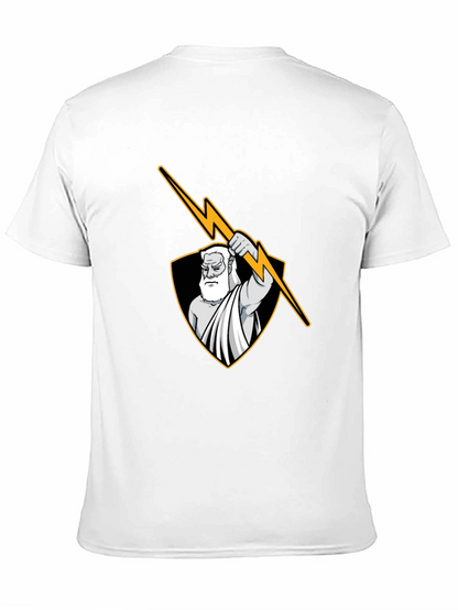 Zeus Lightning Bolt Graphic Black Tee