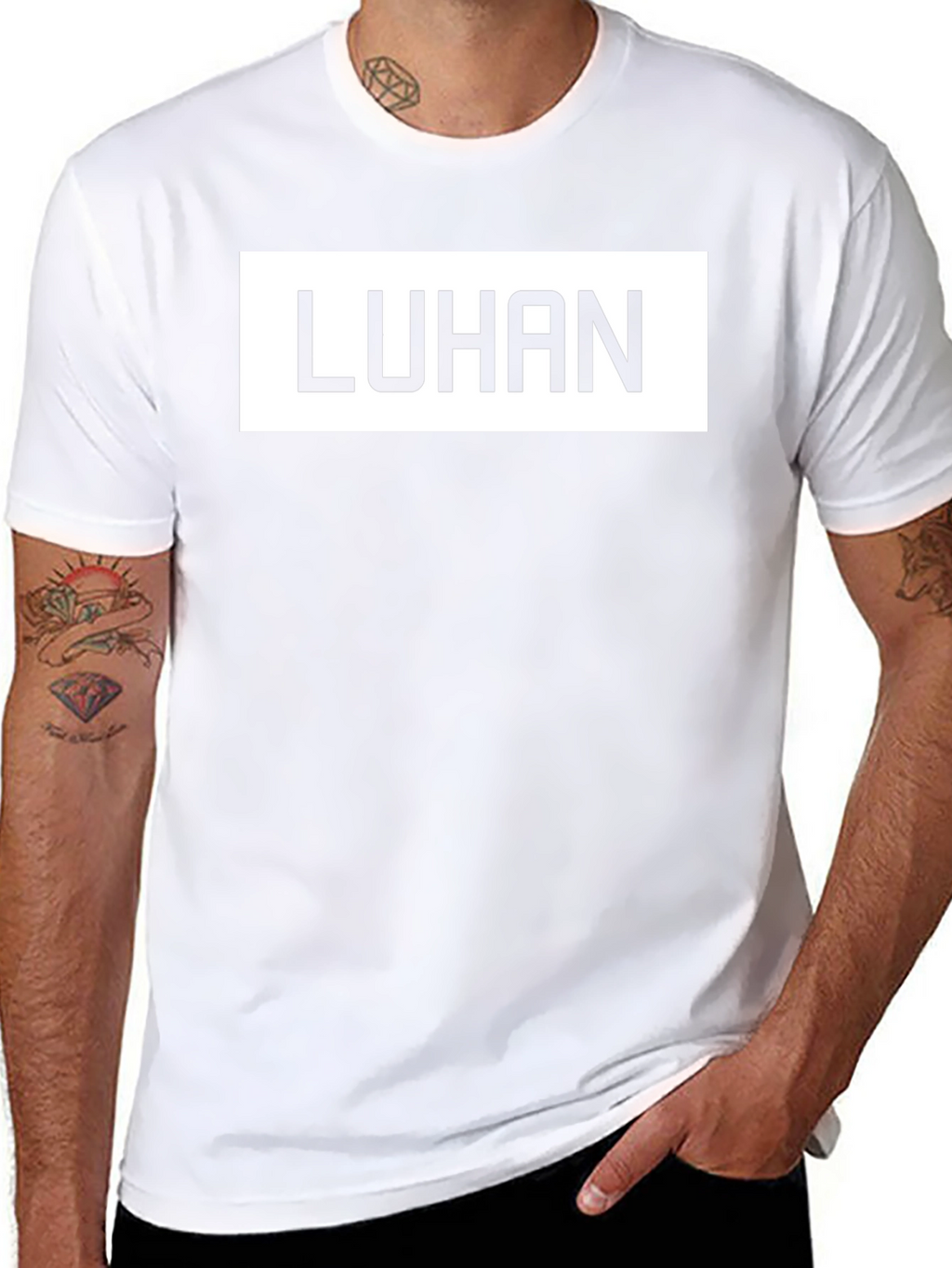 LUHAN Graphic Tee - Stylish Black Cotton Blend T-Shirt