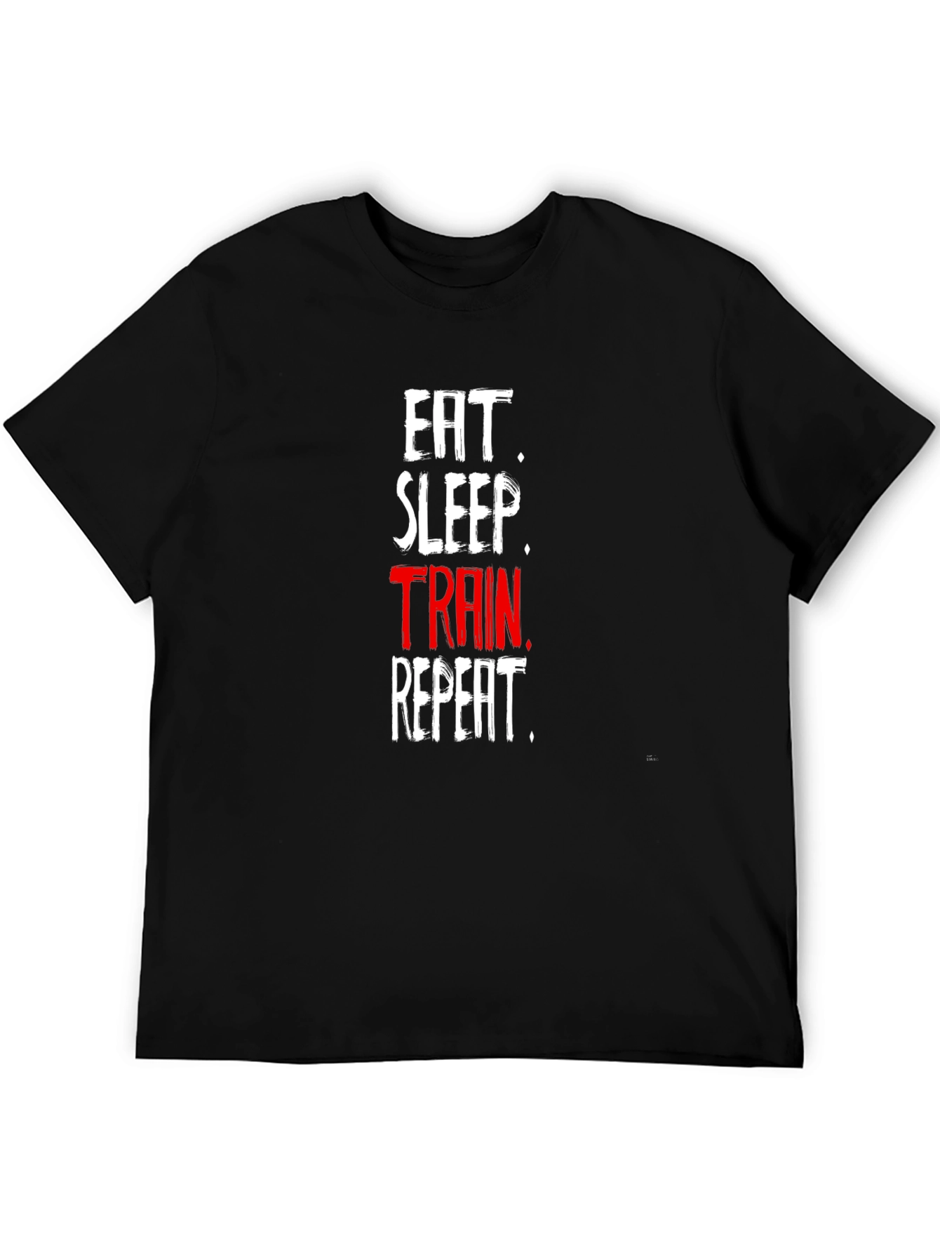 Eat Sleep Train Repeat Black T-Shirt