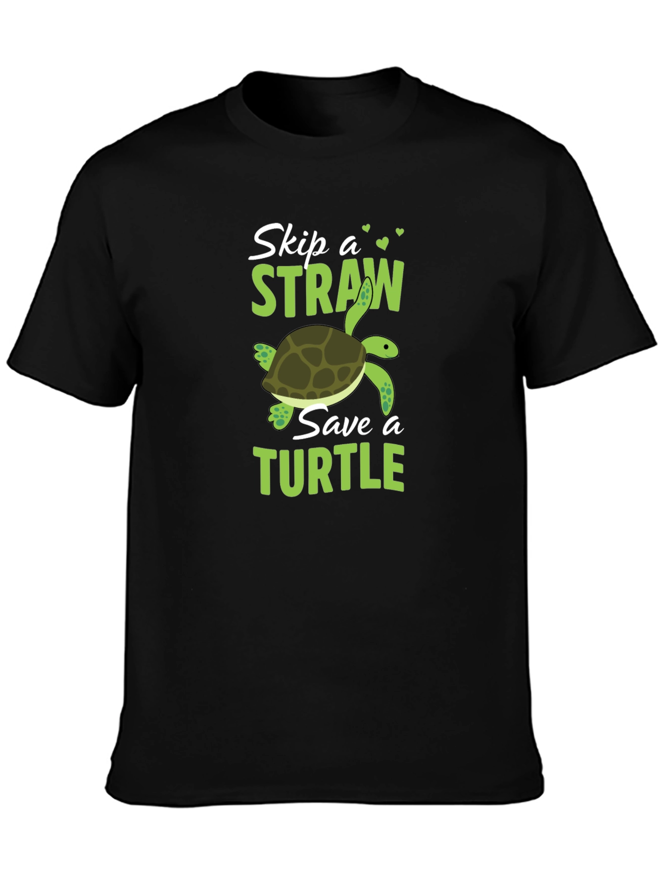 Skip a Straw Save a Turtle Graphic T-Shirt