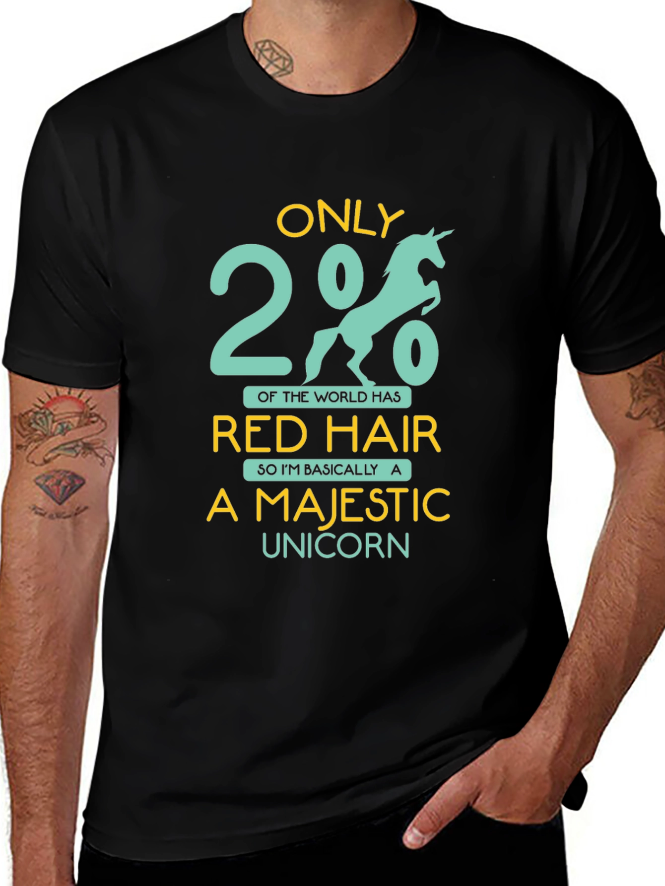 Majestic Unicorn Red Hair T-Shirt