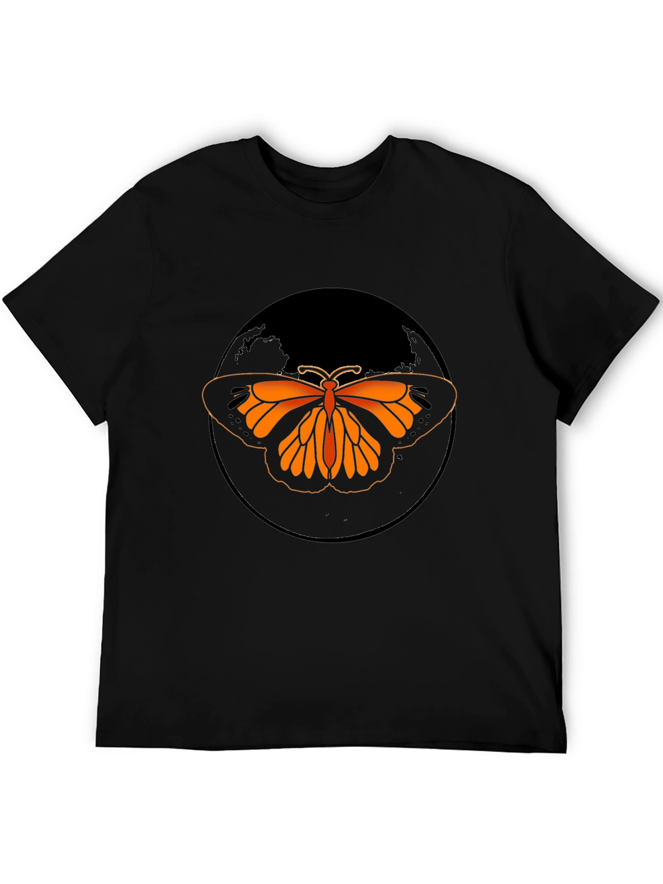 Butterfly Graphic Tee - Black Casual T-Shirt