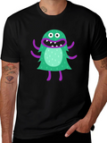 Monster Graphic Tee - Fun Black T-Shirt