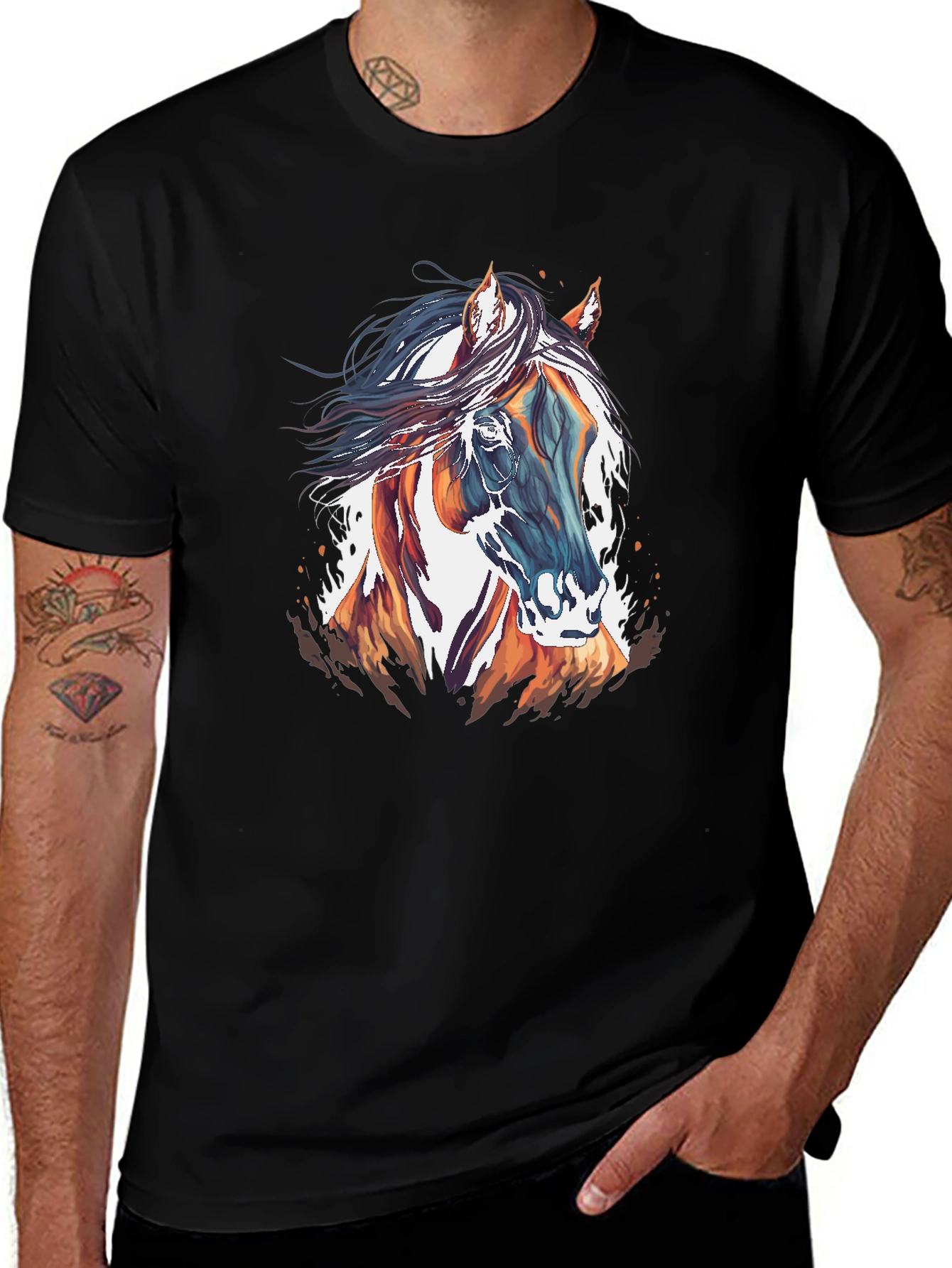 Horse Graphic T-Shirt - Stylish Mens Tee