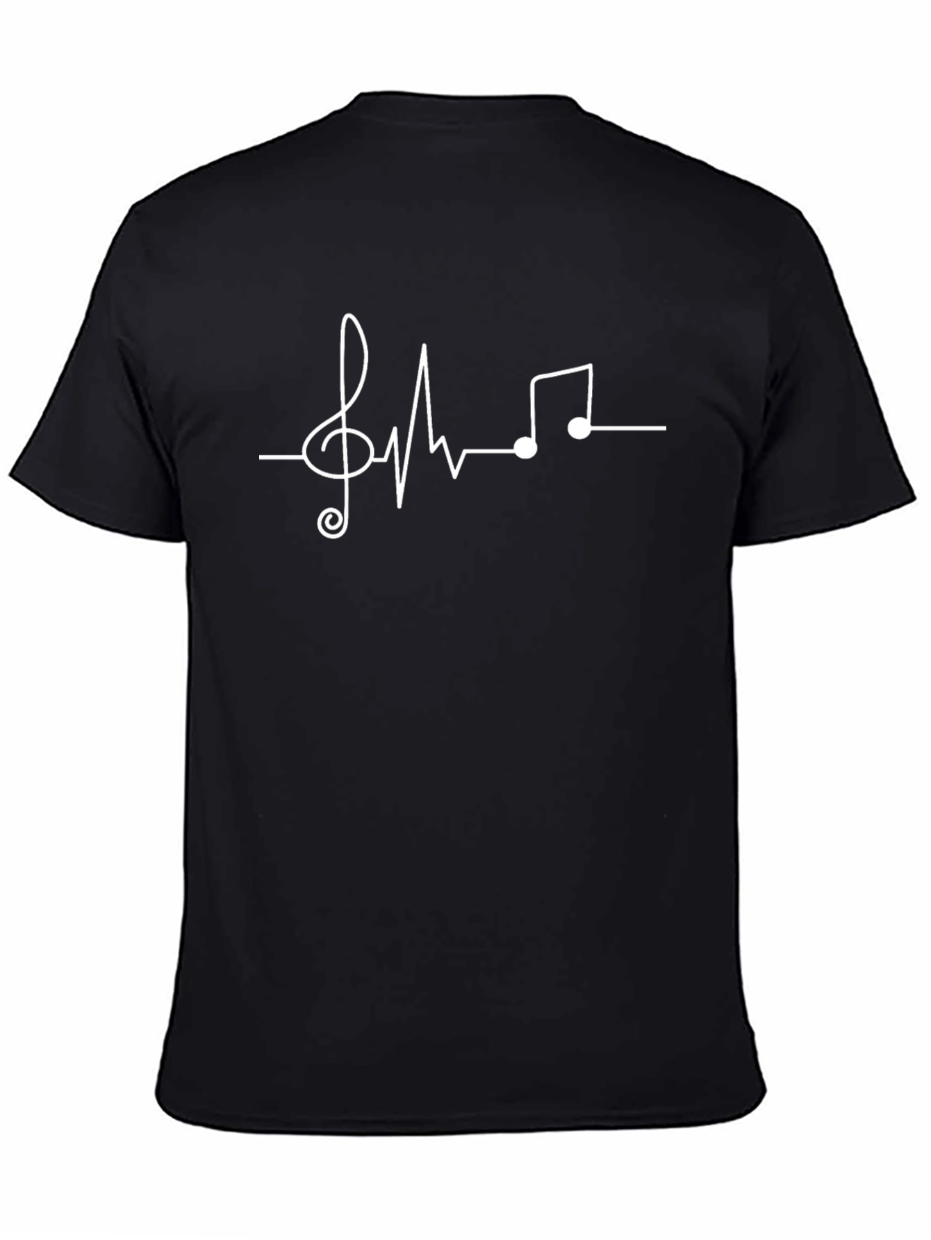 Music Lovers Heartbeat Tee - Black