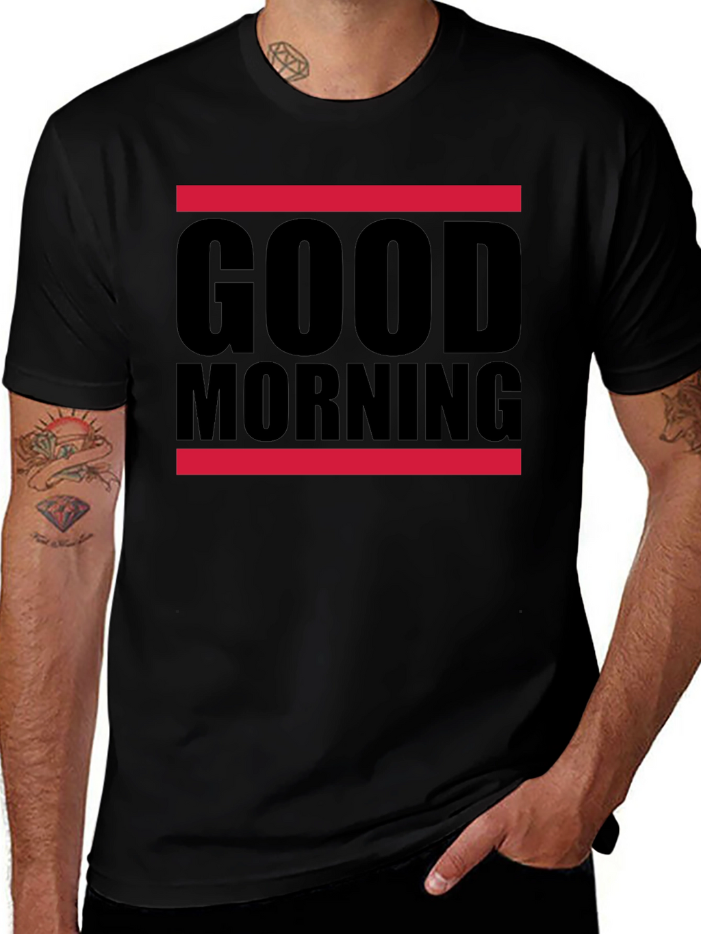 Good Morning Graphic Tee - Bold Statement Shirt