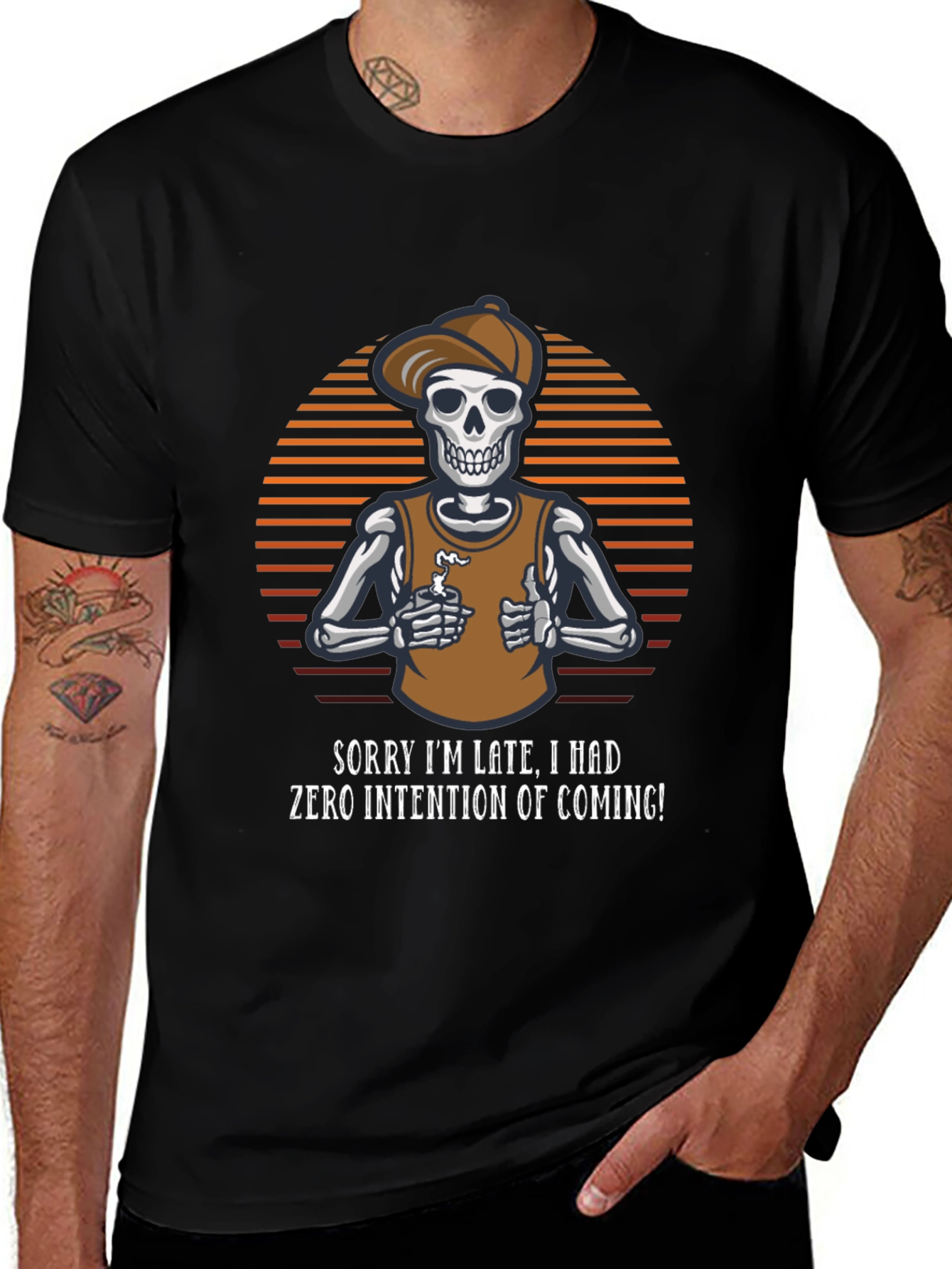 Sarcastic Skeleton Graphic T-Shirt