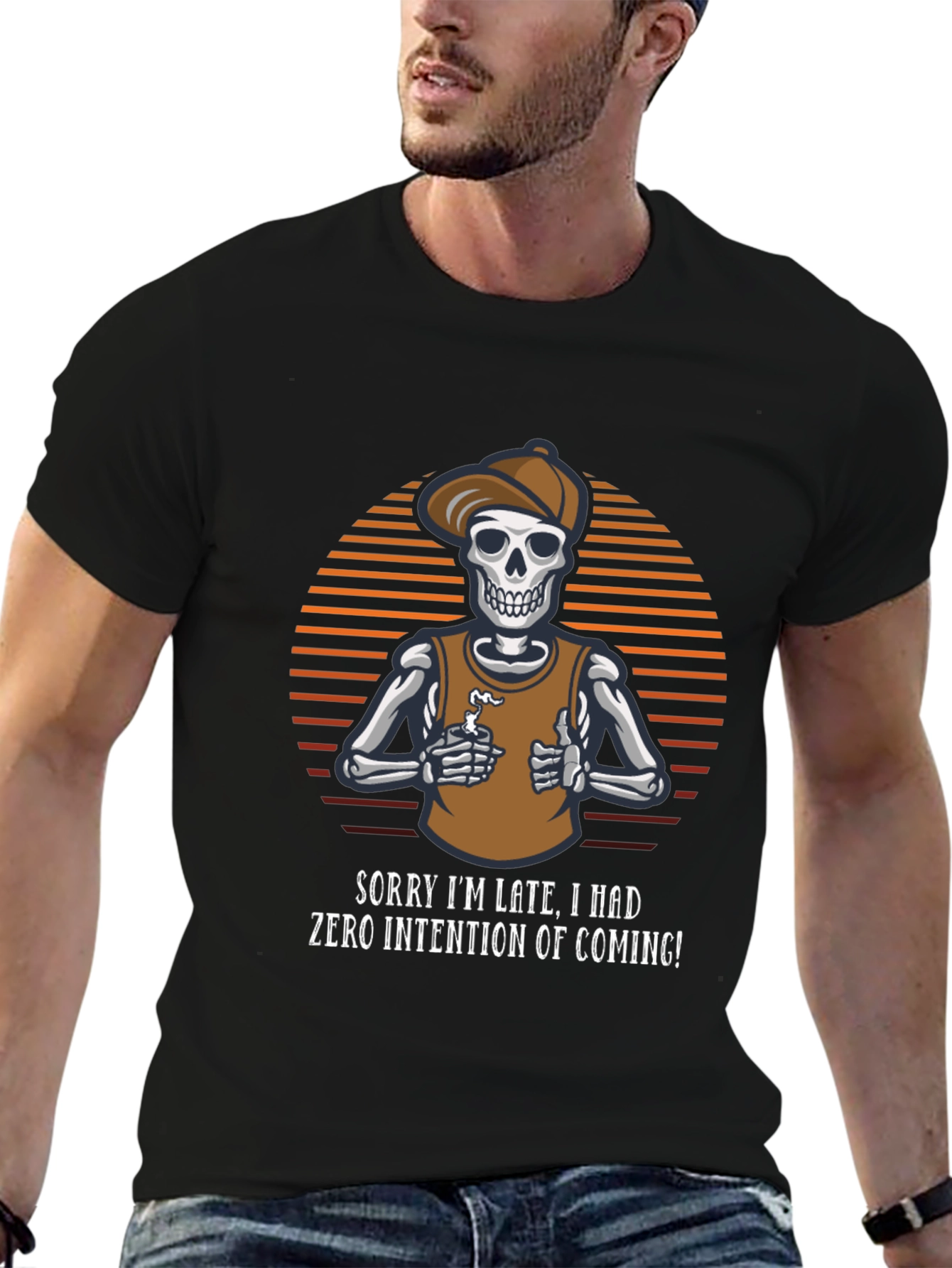 Sarcastic Skeleton Graphic T-Shirt