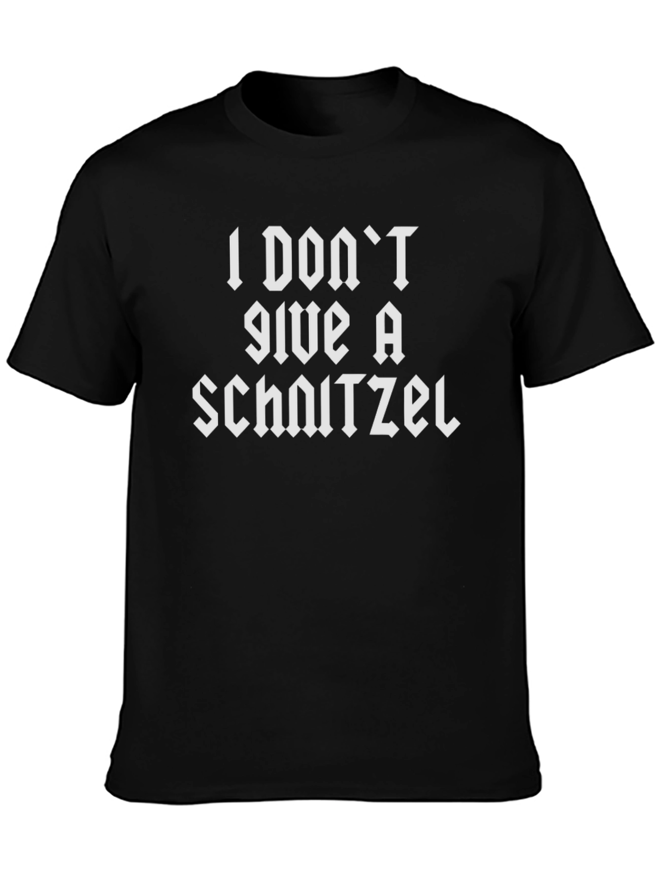 I Dont Give a Schnitzel Black T-Shirt