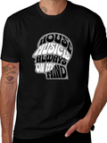 House Music Mind Graphic Tee - Black Cotton